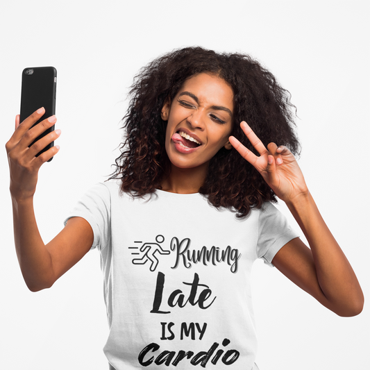 Running Late Is My Cardio Unisex Heavy Cotton Tee