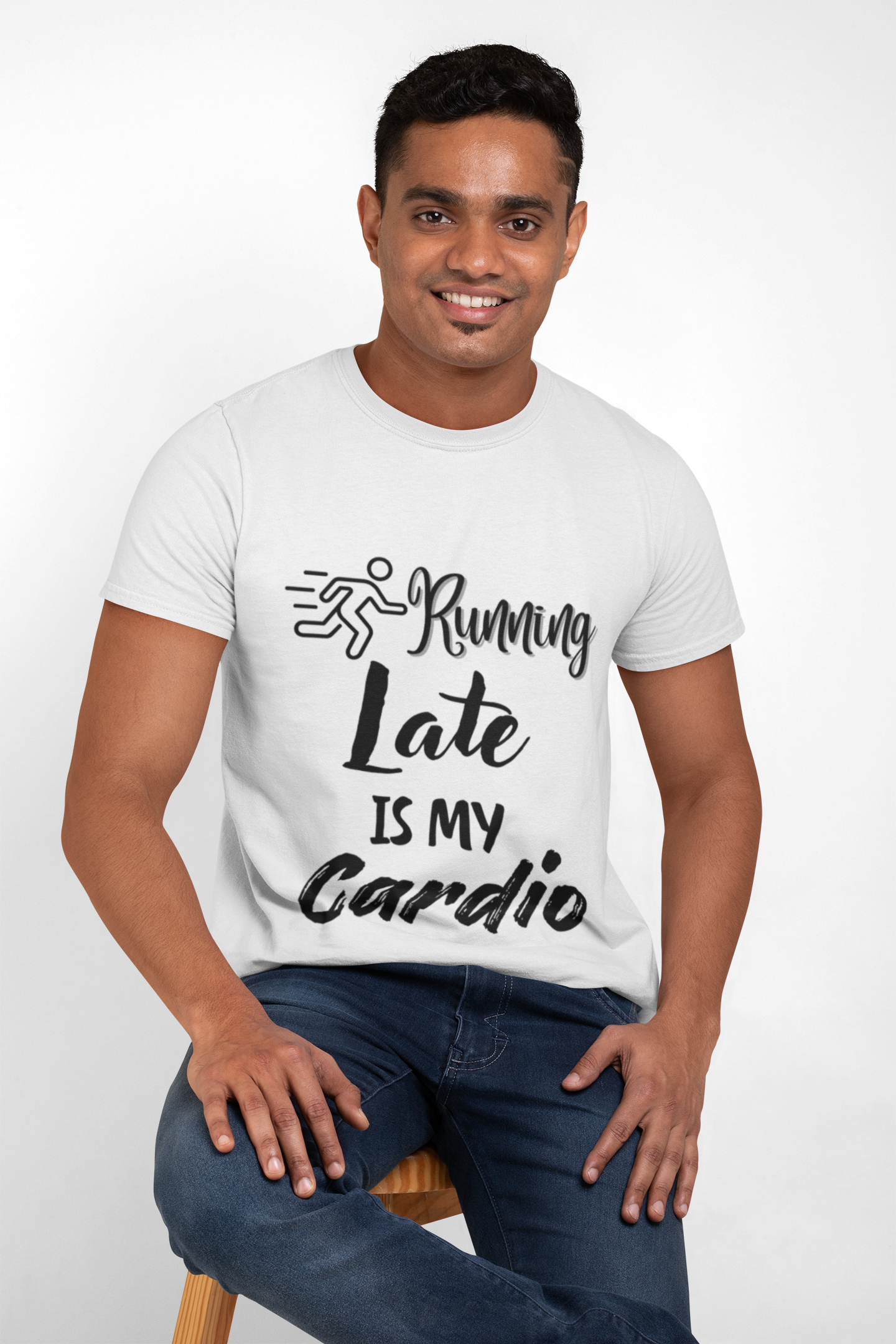 Running Late Is My Cardio Unisex Heavy Cotton Tee -Men