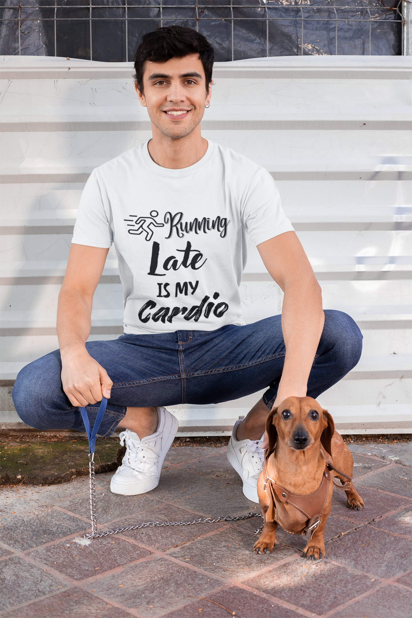 Running Late Is My Cardio Unisex Heavy Cotton Tee -Men
