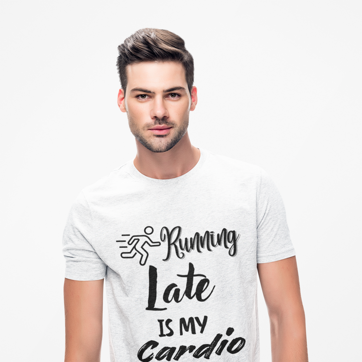 Running Late Is My Cardio Unisex Heavy Cotton Tee -Men