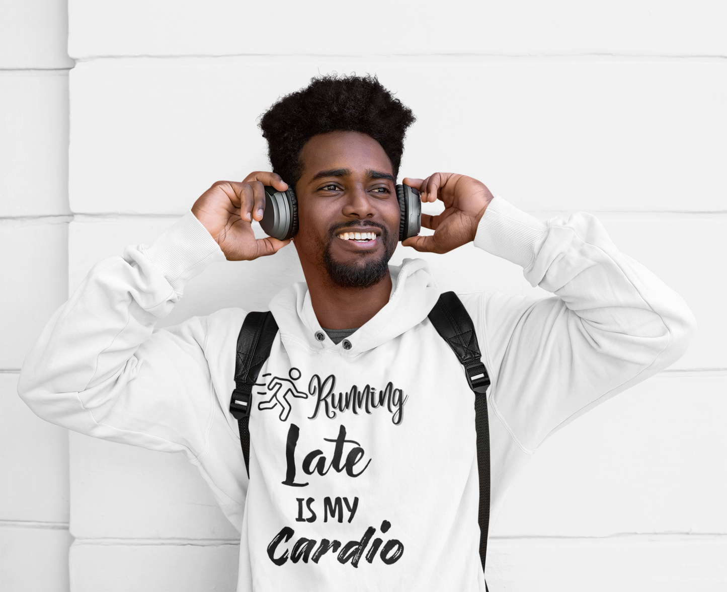 Running Late is My Cardio Hoodie - Unisex Heavy Blend Sweatshirt for Fitness Lovers