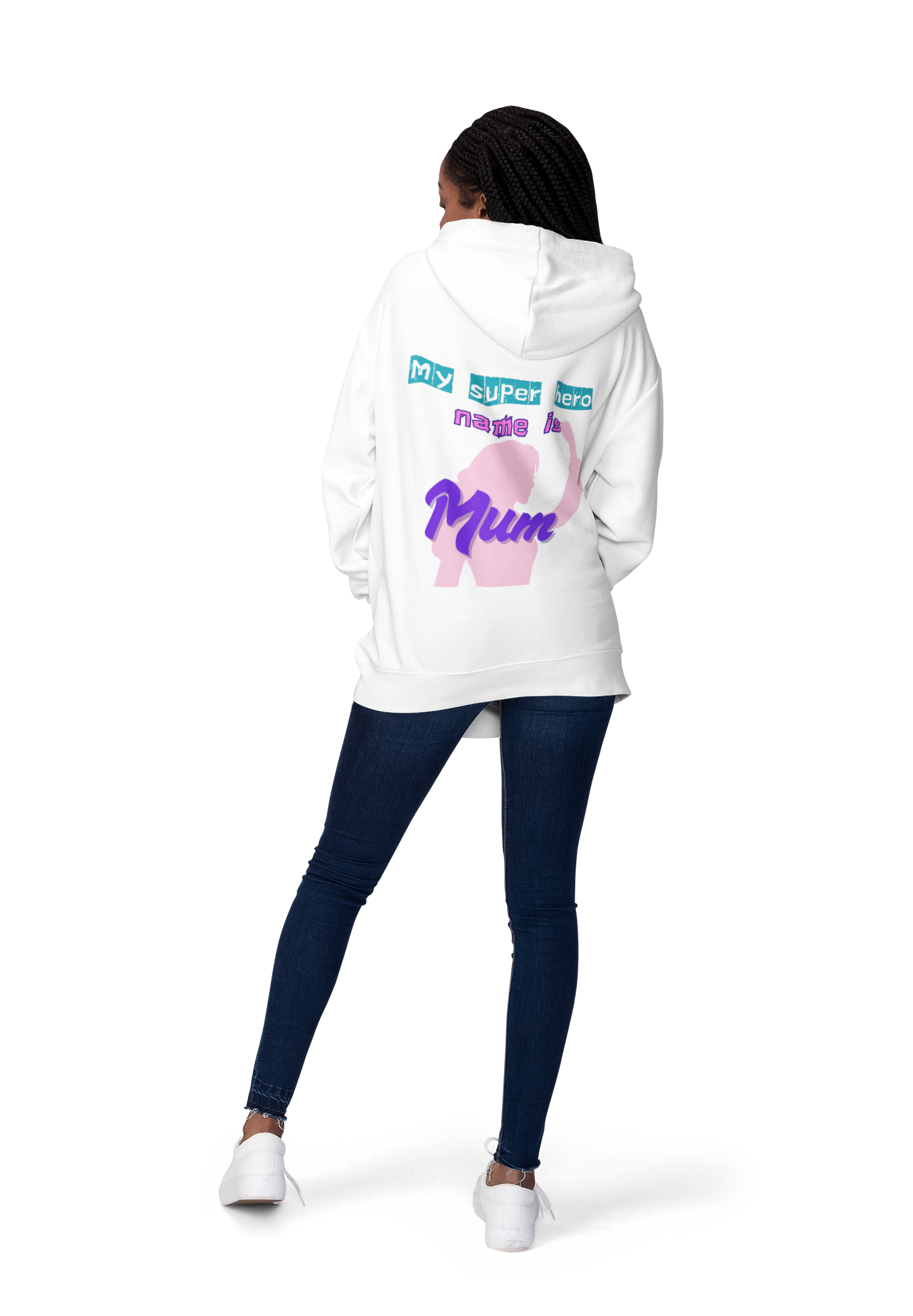 My Superhero is Mum Hoodie -Print on Front and Back