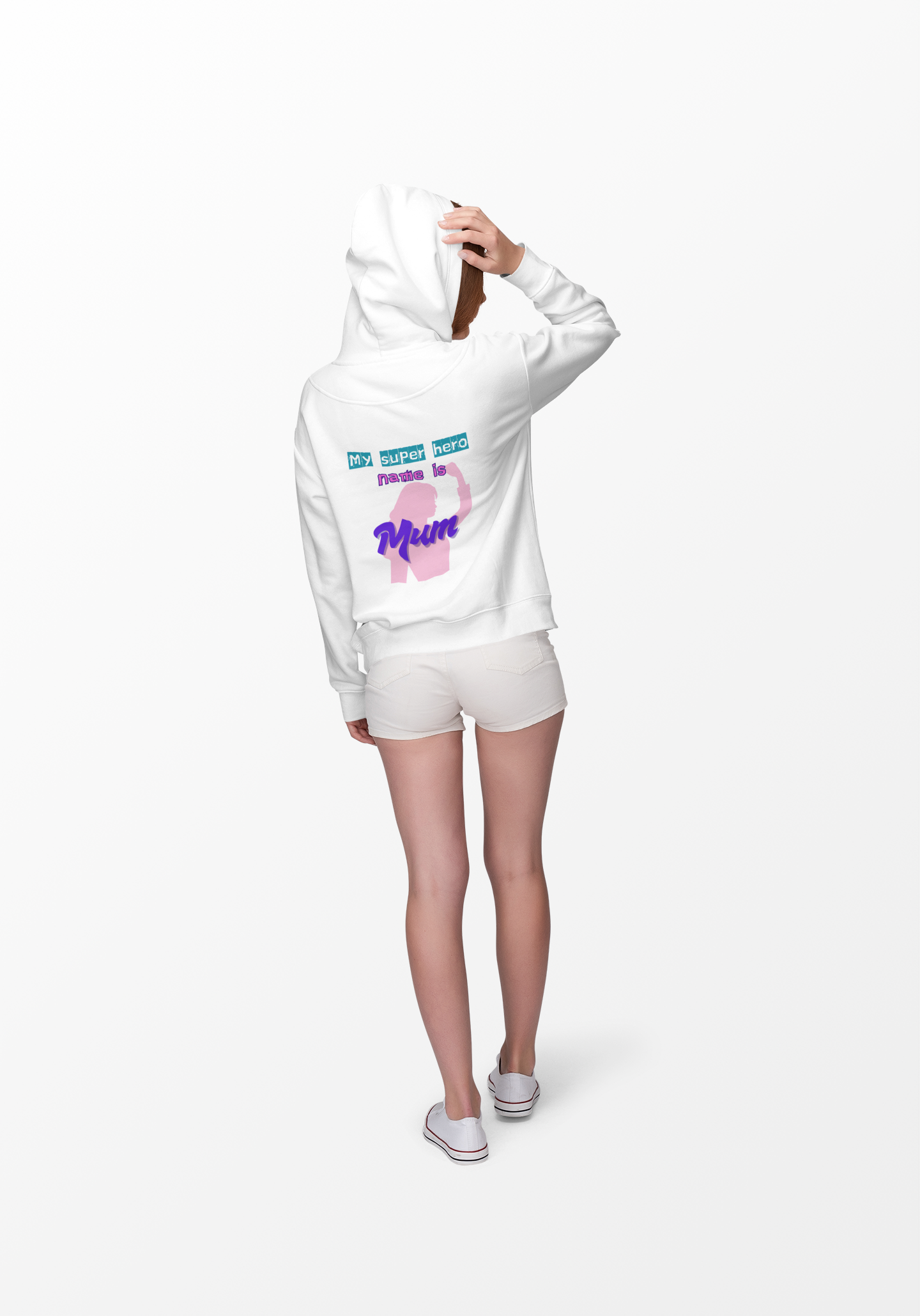 My Superhero is Mum Hoodie -Print on Front and Back