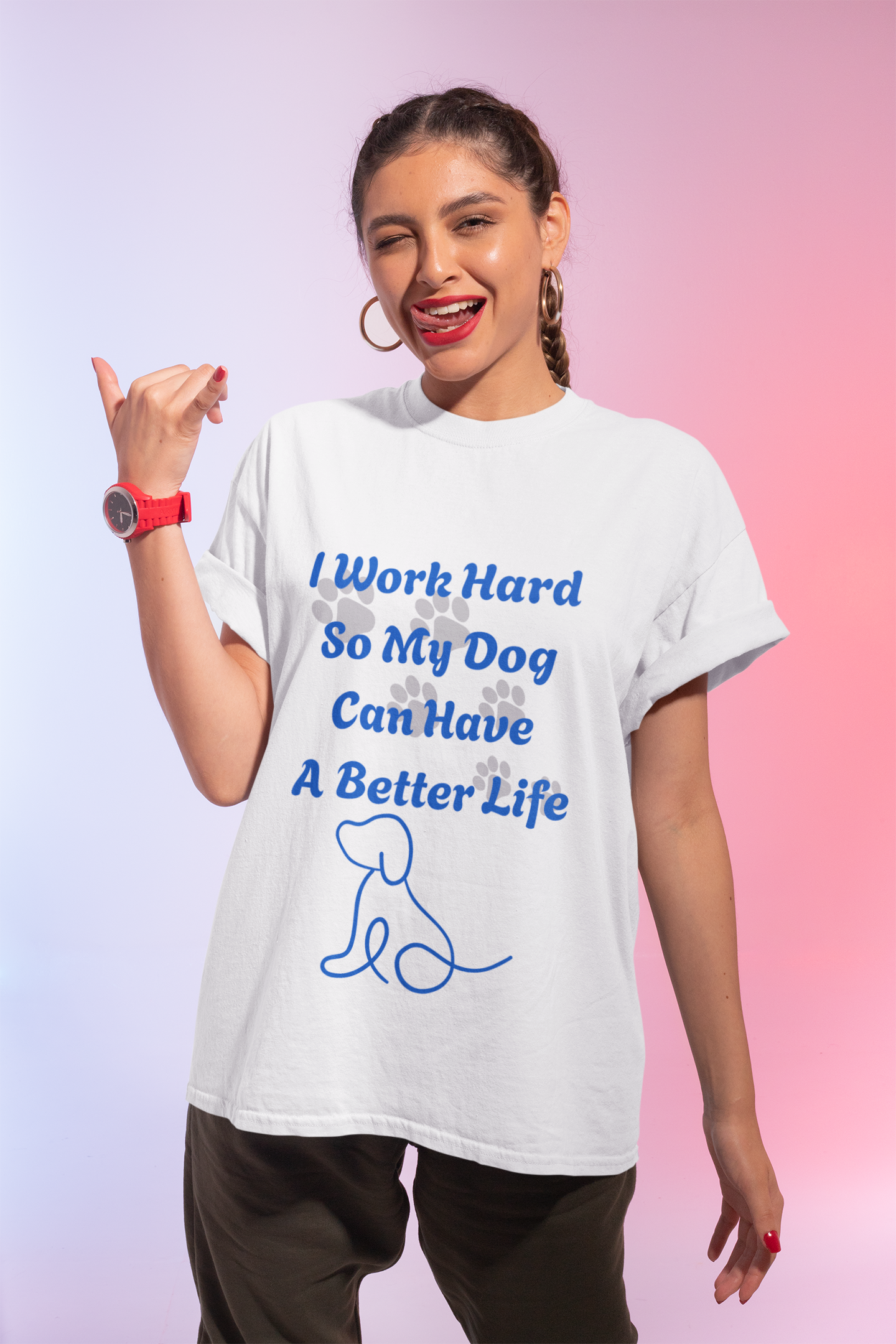 I Work Hard So My Dog Can Have A Better Life Unisex Heavy Cotton Tee
