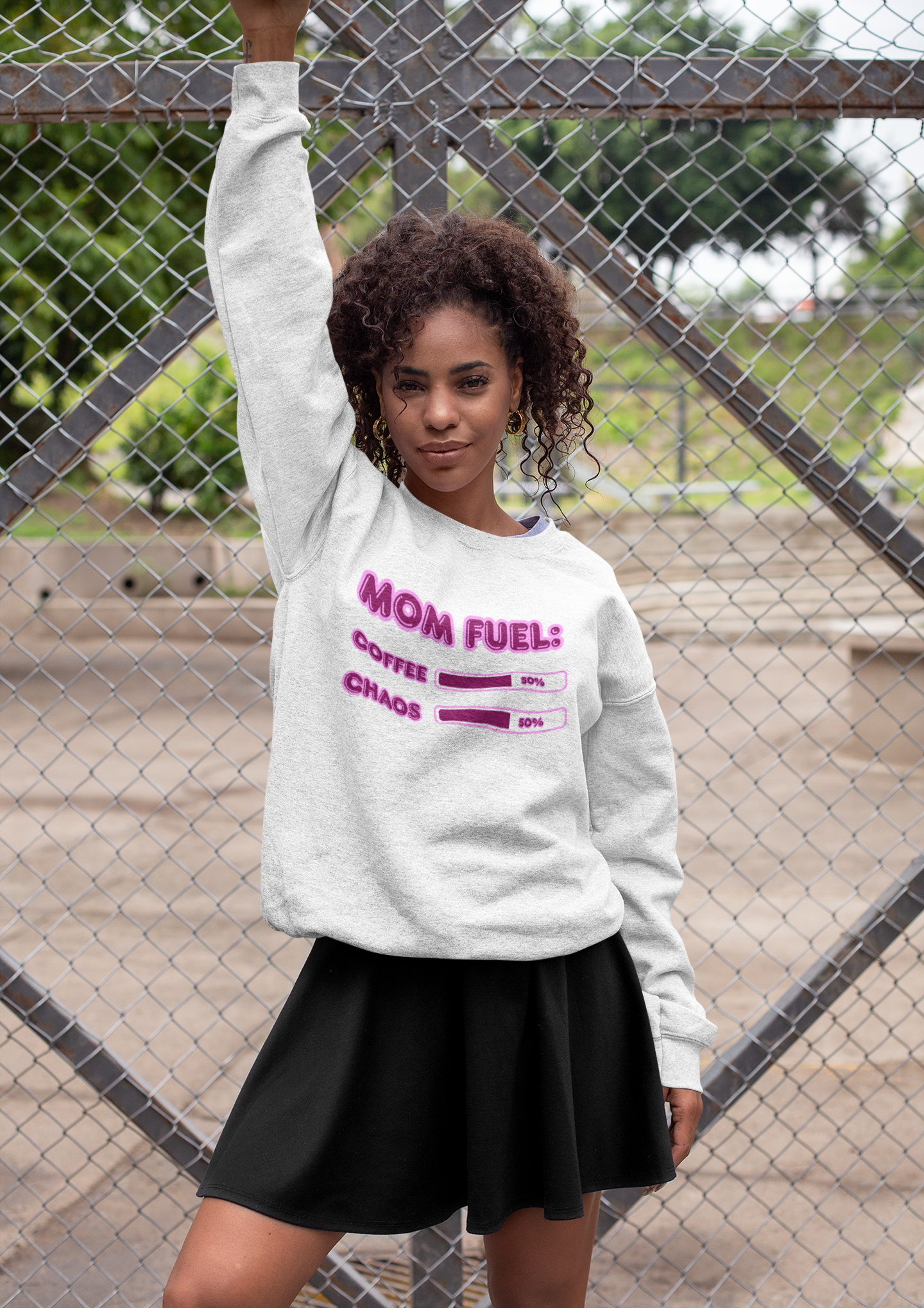 Mom Fuel Crewneck Sweatshirt - Comfortable and Fun Gift for Moms