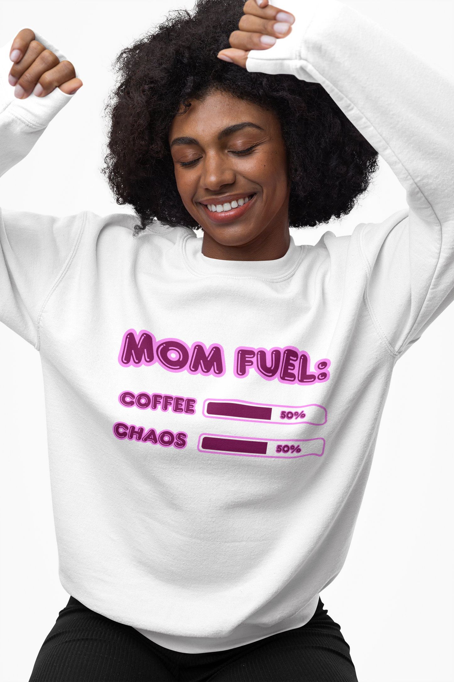 Mom Fuel Crewneck Sweatshirt - Comfortable and Fun Gift for Moms