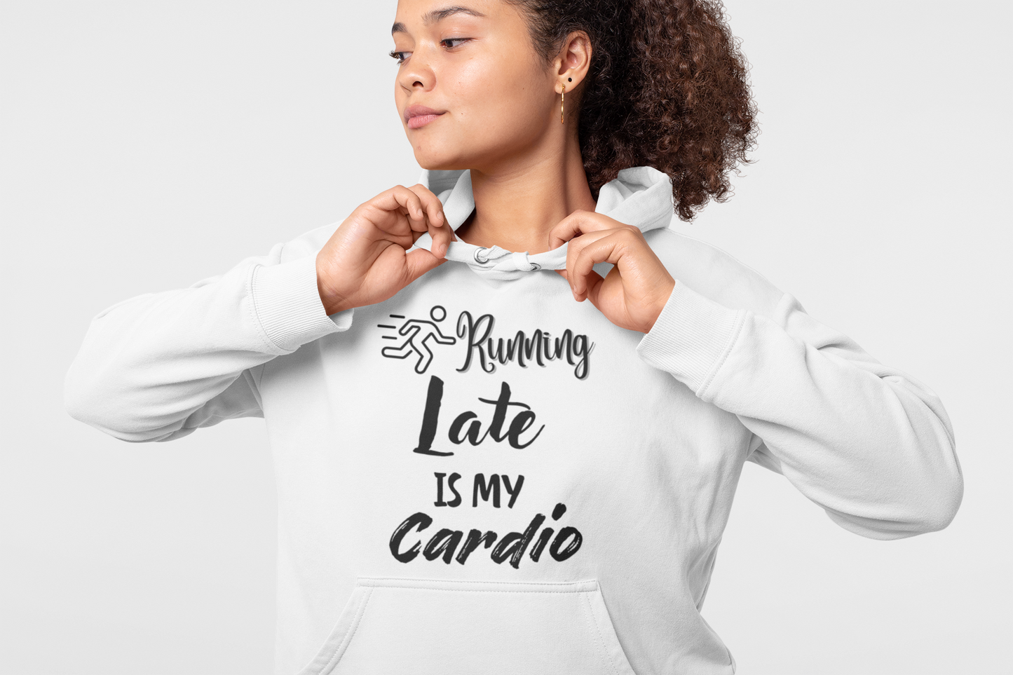 Running Late Is My Cardio Hoodie - Unisex Heavy Blend Sweatshirt