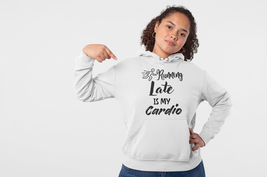 Running Late Is My Cardio Hoodie - Unisex Heavy Blend Sweatshirt