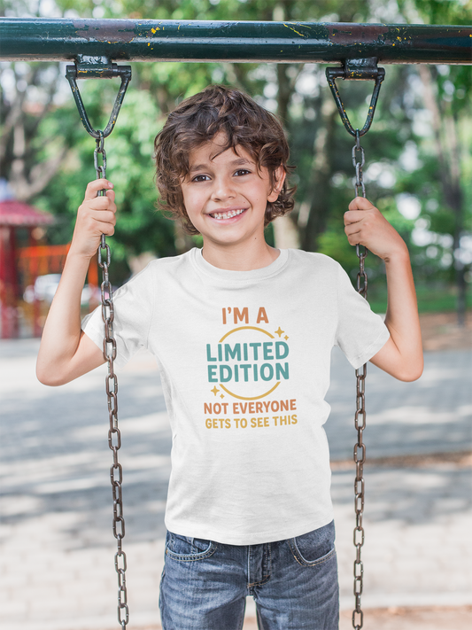 Limited Edition Kids Tee, Fun T-Shirt for Kids, Unique Gift for Birthdays, Playful Cotton Tee, Youth Apparel