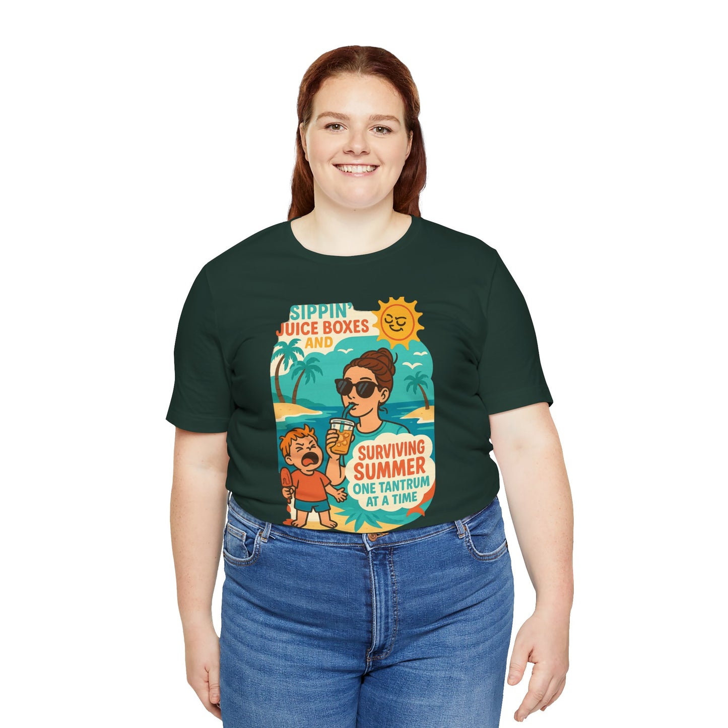 Summer Survival Tee: Fun Family Vibe, Perfect for Mommies, Beach Days, and Playdates, Gifts for Moms, Summer Apparel