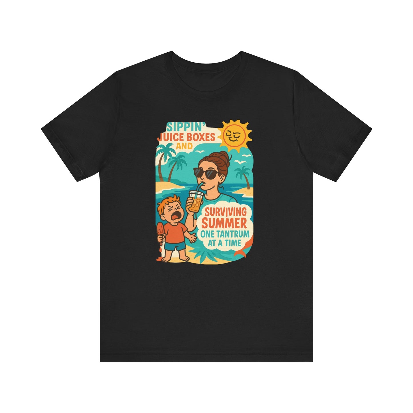 Summer Survival Tee: Fun Family Vibe, Perfect for Mommies, Beach Days, and Playdates, Gifts for Moms, Summer Apparel