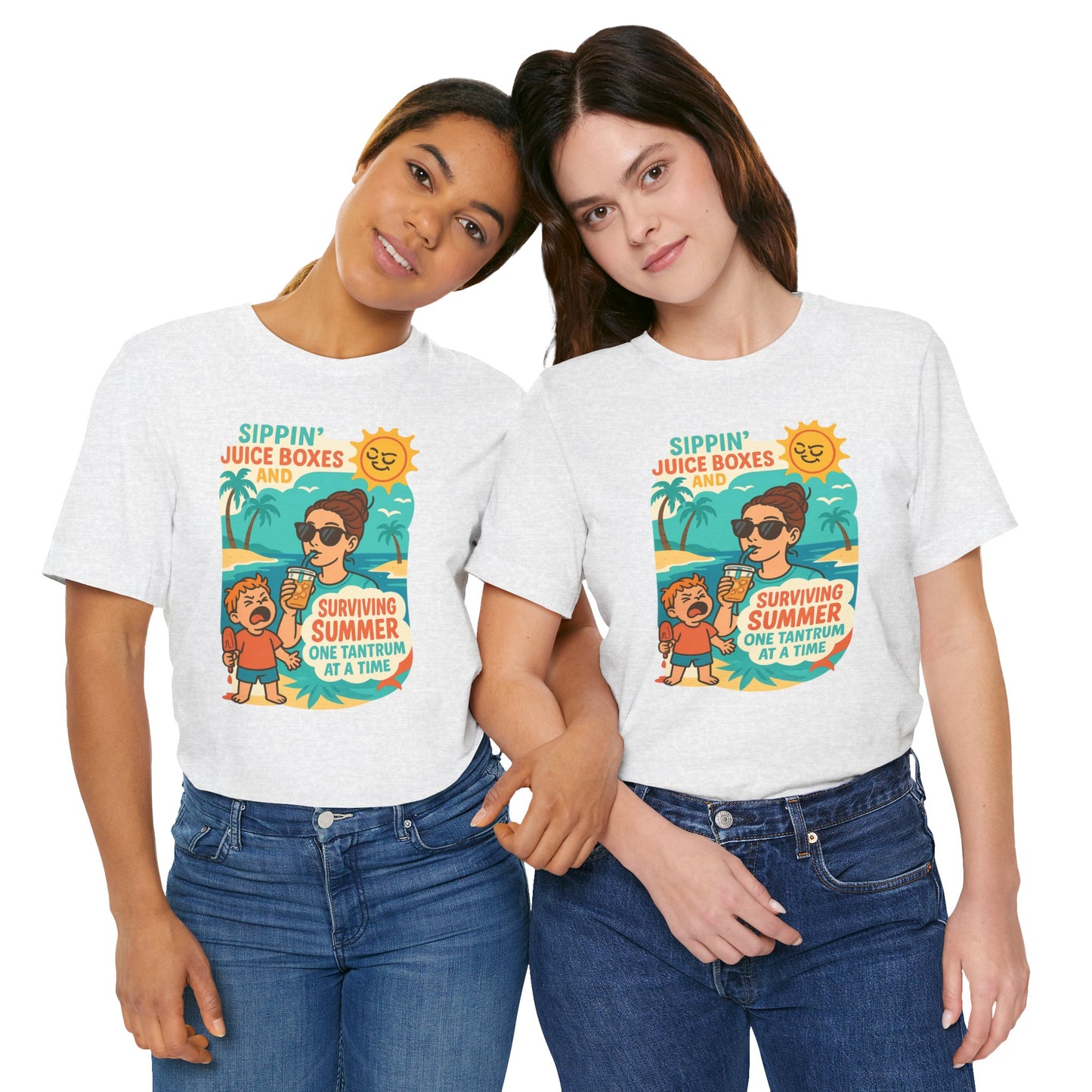Summer Survival Tee: Fun Family Vibe, Perfect for Mommies, Beach Days, and Playdates, Gifts for Moms, Summer Apparel