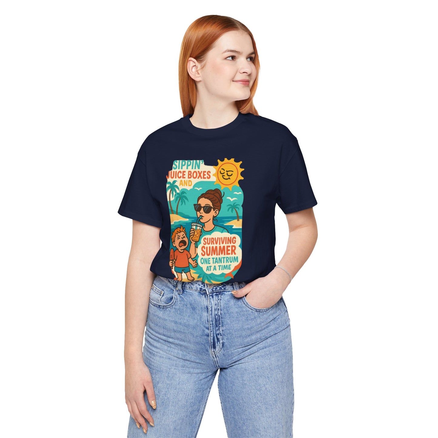 Summer Survival Tee: Fun Family Vibe, Perfect for Mommies, Beach Days, and Playdates, Gifts for Moms, Summer Apparel
