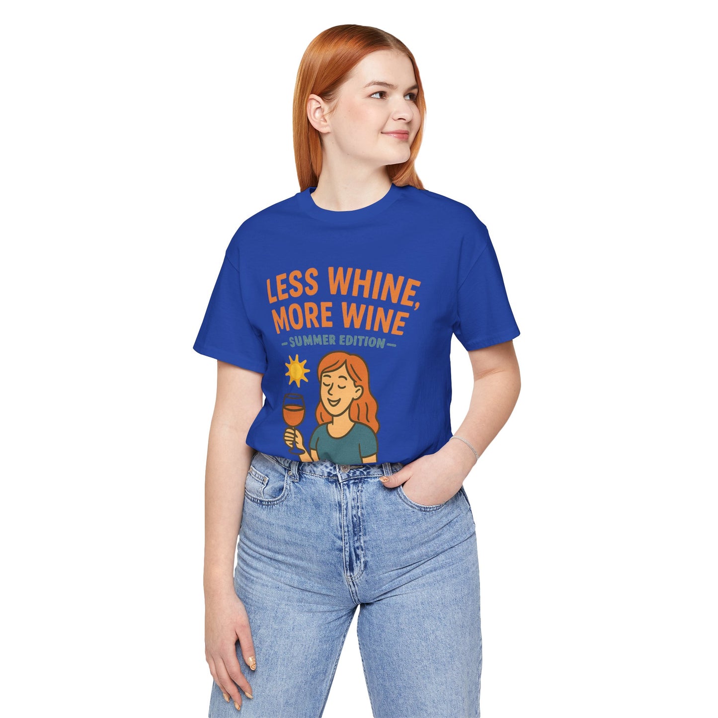 Less Whine, More Wine Tee | Fun Unisex Summer Shirt, Vintage Wine Lover Gift, Relaxed Fit Graphic Tee, Casual Wear, Party Outfit