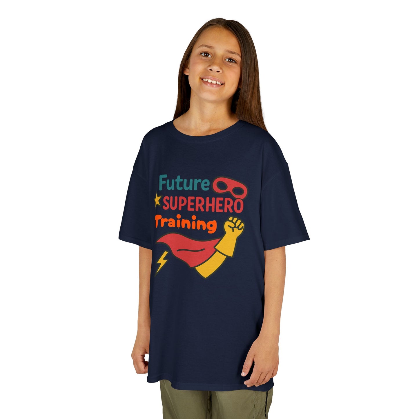 Future Superhero Kids Tee, Youth Graphic T-Shirt, Training Shirt for Kids, Fun Birthday Gift, Playful Party Outfit