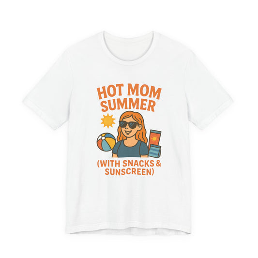 Hot Mom Summer Tee, Perfect for Summer Vacations, Mothers Day Gift, Family Outings, Beach Parties, Fun Summer Style