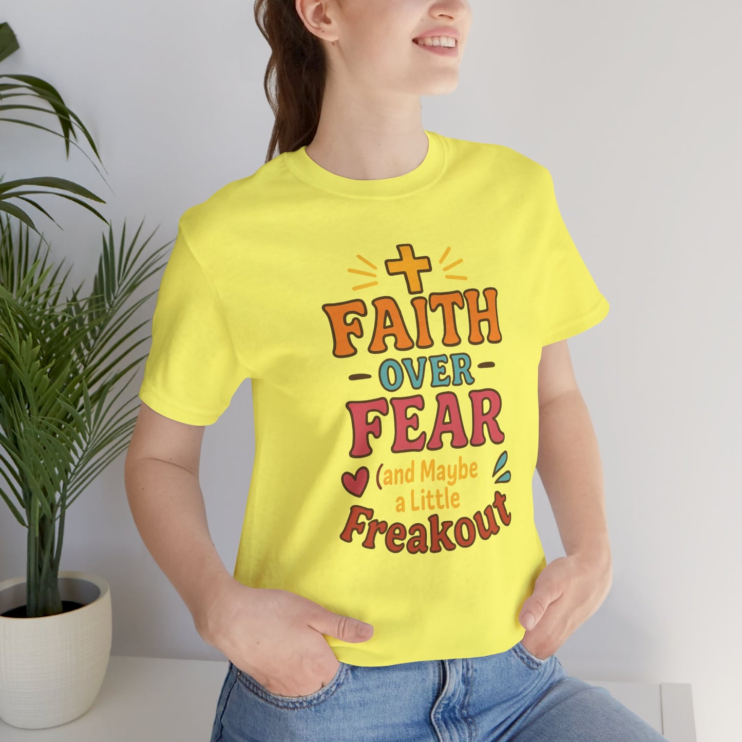 Faith Over Fear Inspirational T-Shirt, Christian tee, Motivational Shirt, Gift for Believers, Spiritual Apparel