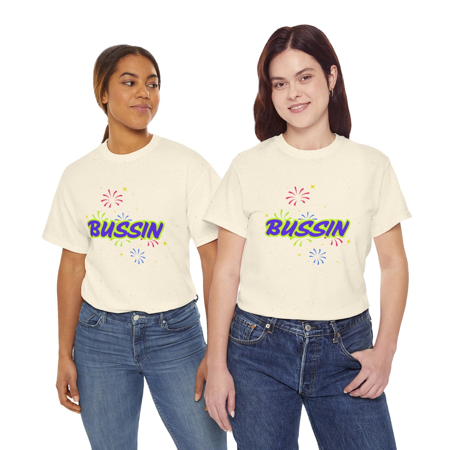 Bussin' Unisex Heavy Cotton Tee - Fun Graphic Shirt for Casual Wear