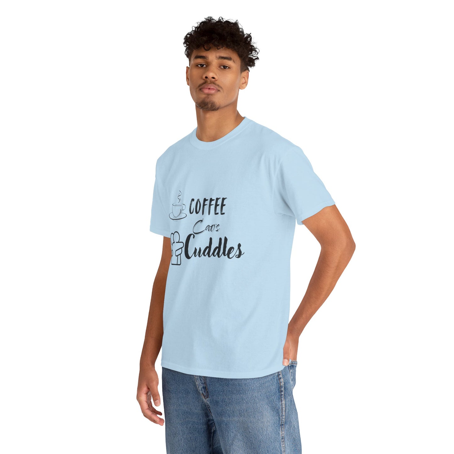Coffee Cuddles Unisex Heavy Cotton Tee- Men