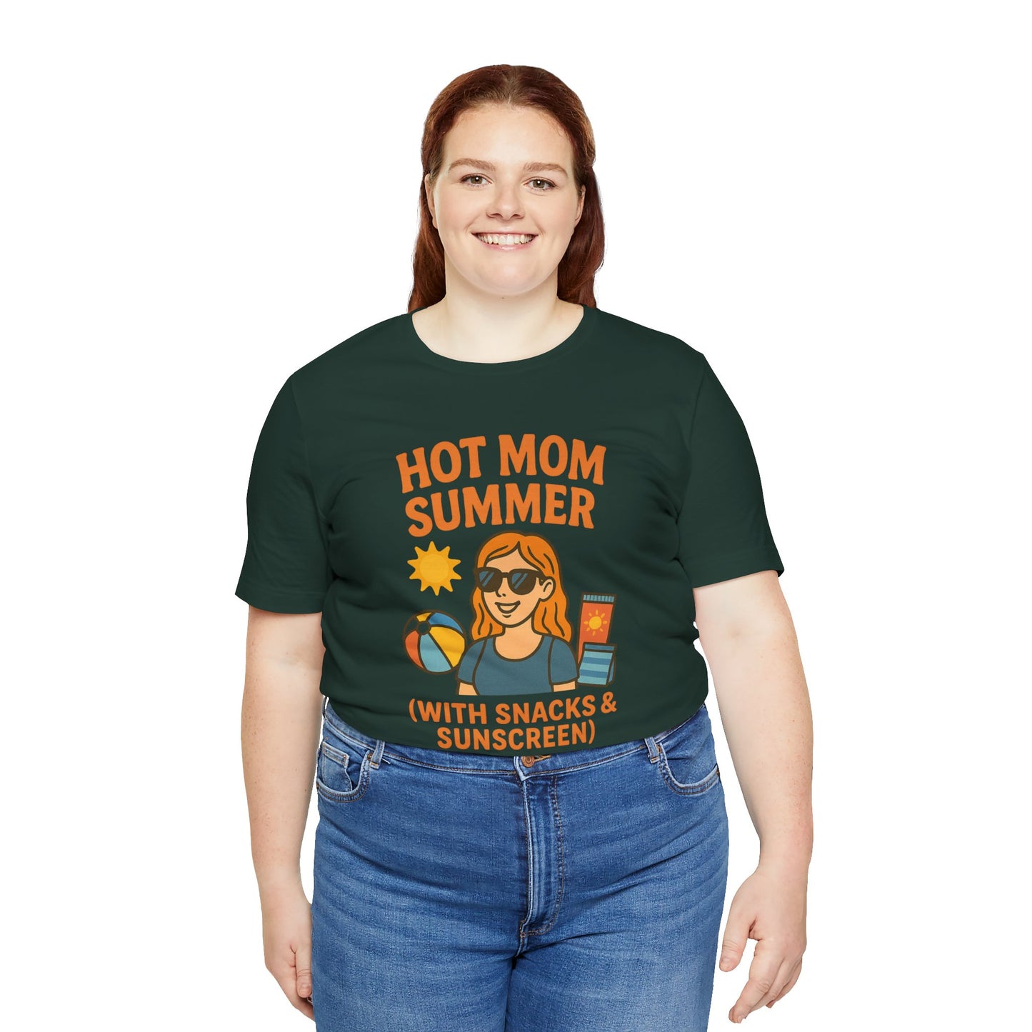 Hot Mom Summer Tee, Perfect for Summer Vacations, Mothers Day Gift, Family Outings, Beach Parties, Fun Summer Style