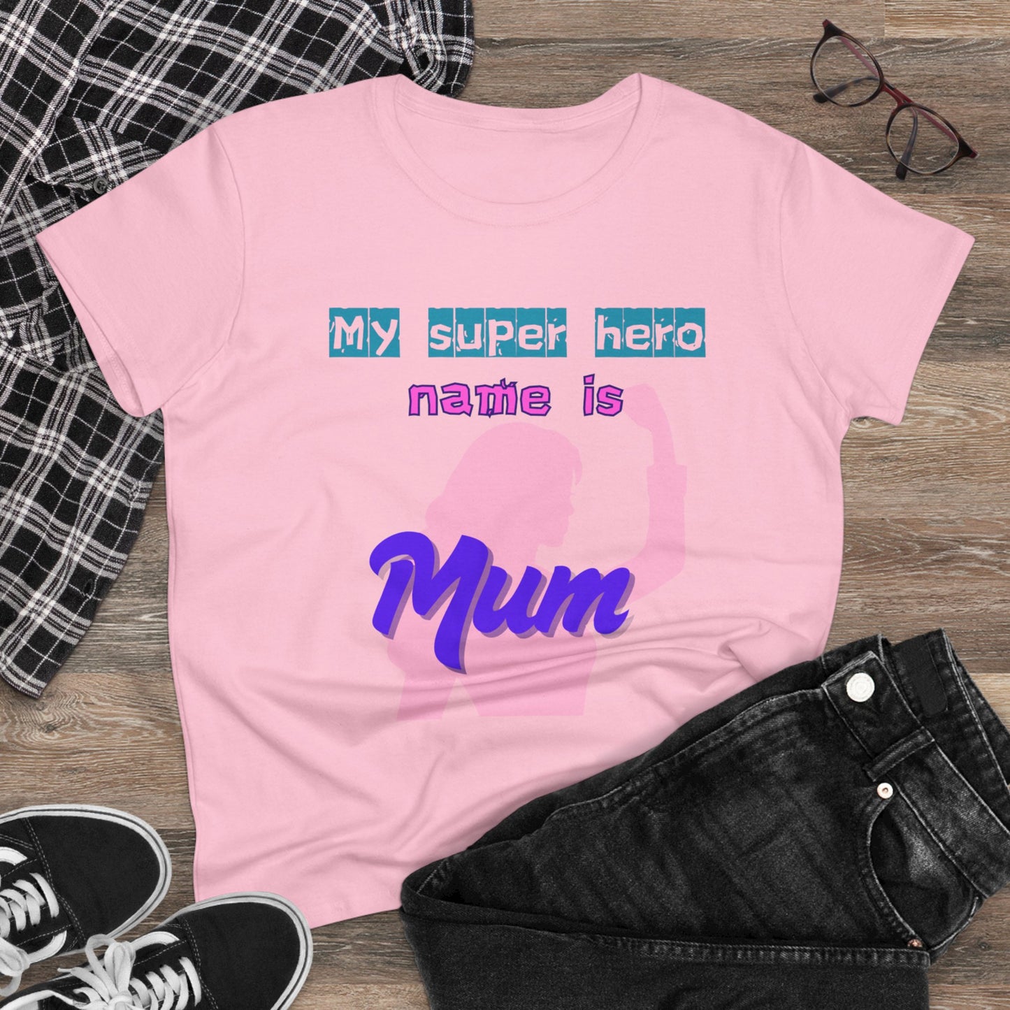Super Mom Women's Midweight Cotton Tee - Fun Mother's Day Gift