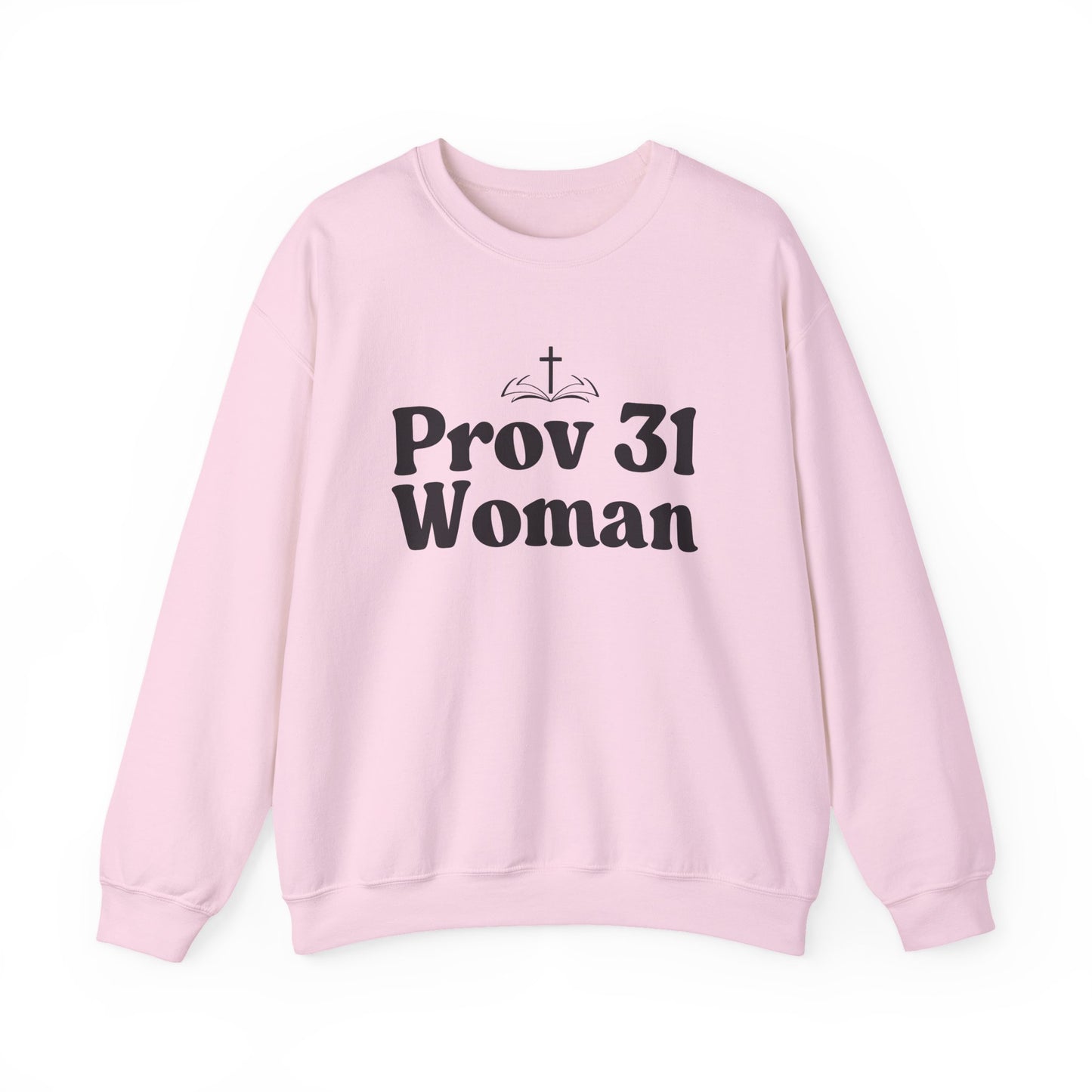 Faith-Inspired Unisex Crewneck Sweatshirt, Prov 31 Woman Gift, Cozy Apparel, Christian Fashion, Spirituality, Everyday Wear