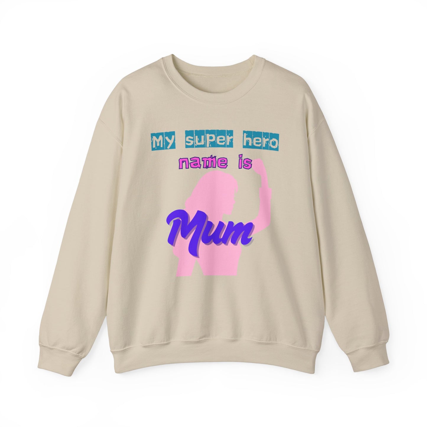 My Super Hero Mum Crewneck Sweatshirt - Ideal Gift for Mother's Day