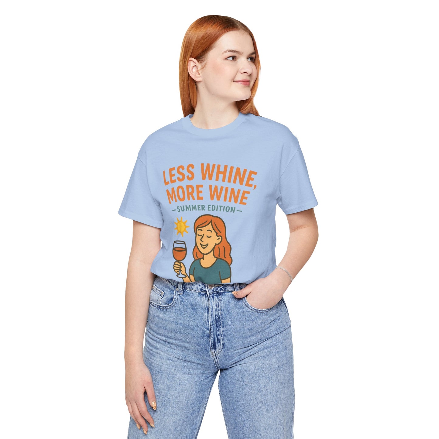 Less Whine, More Wine Tee | Fun Unisex Summer Shirt, Vintage Wine Lover Gift, Relaxed Fit Graphic Tee, Casual Wear, Party Outfit