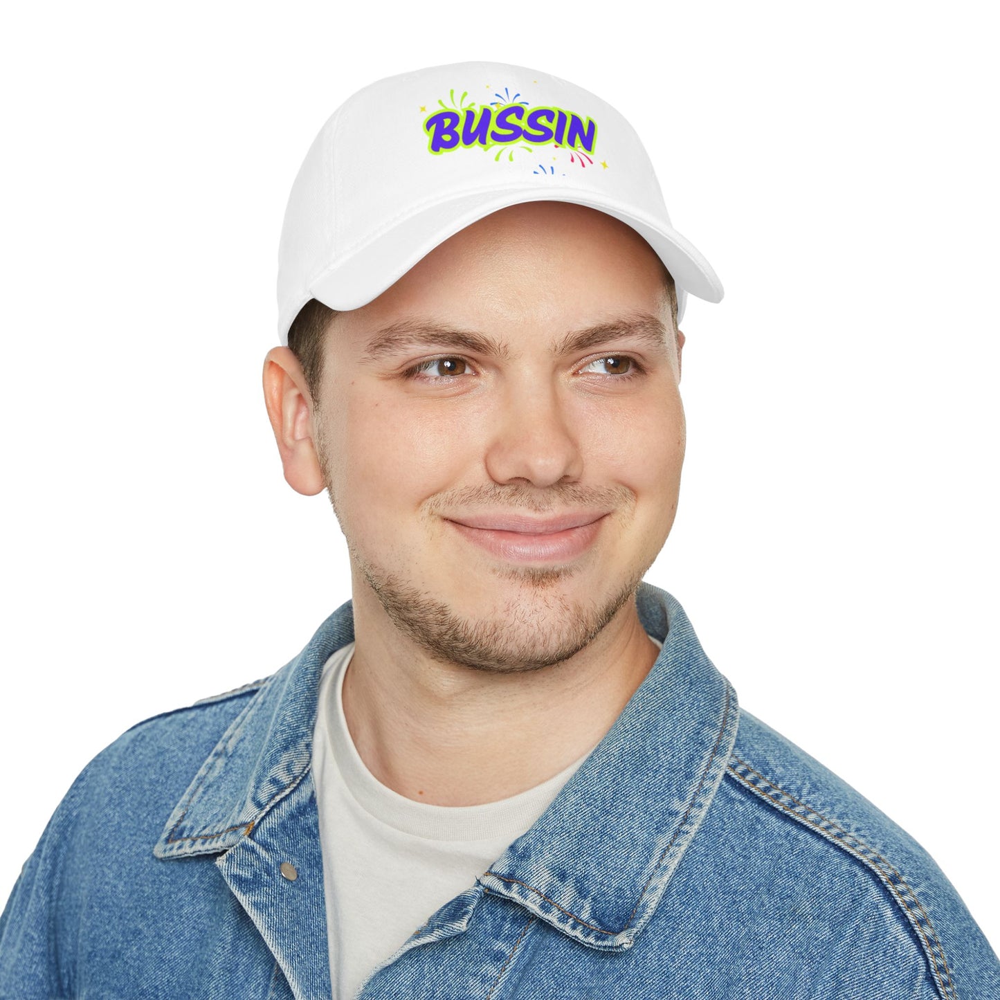Bussin Low Profile Baseball Cap - Fun Red Cap for Casual Outings & Celebrations