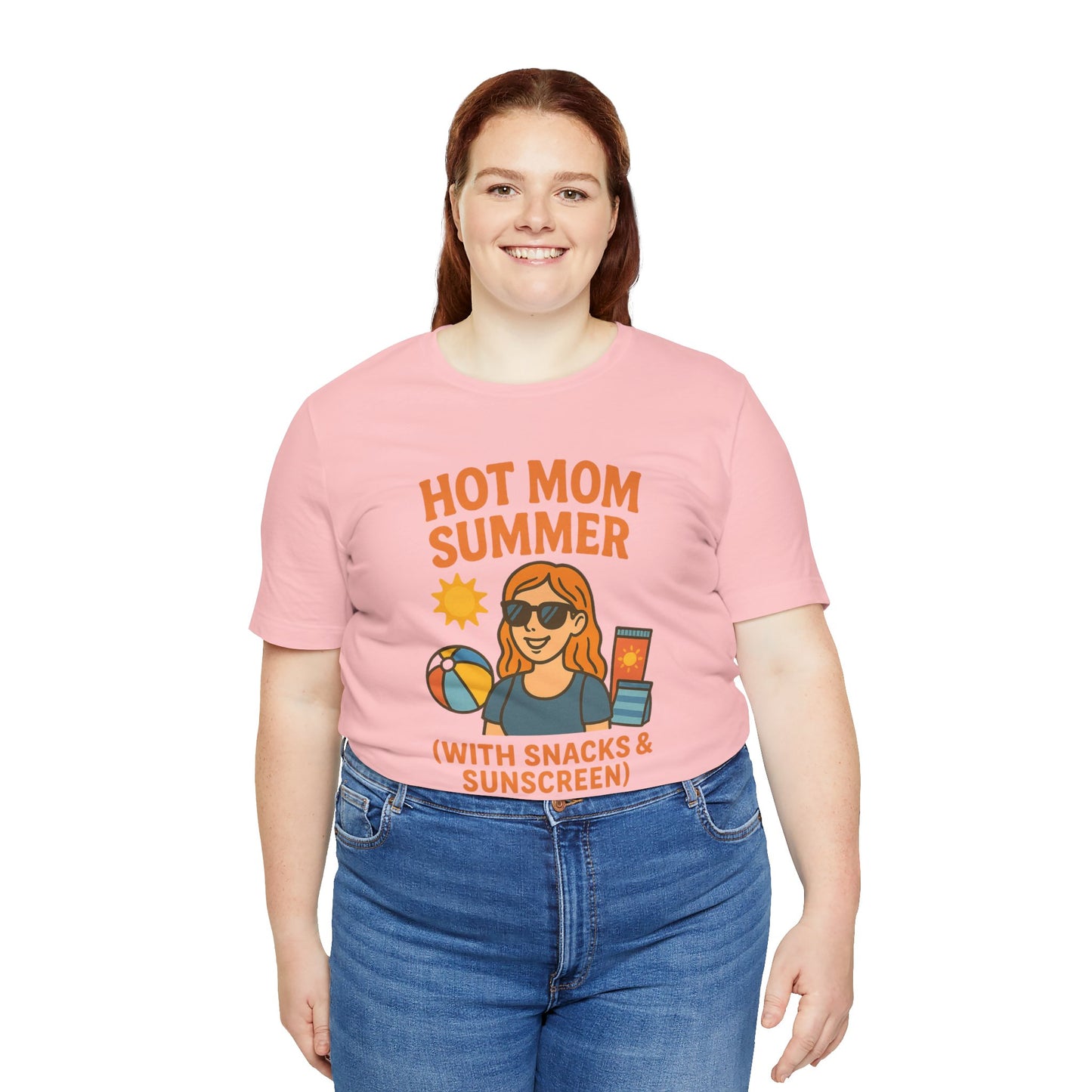 Hot Mom Summer Tee, Perfect for Summer Vacations, Mothers Day Gift, Family Outings, Beach Parties, Fun Summer Style