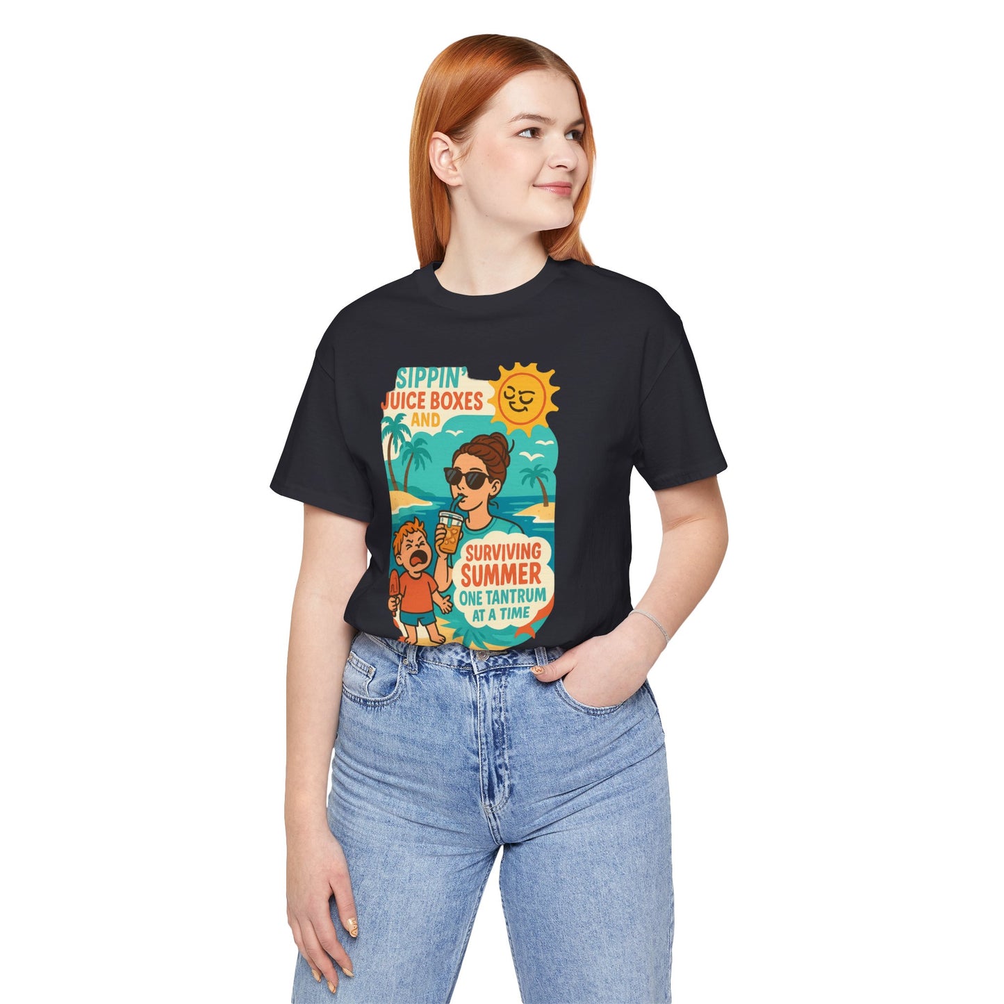 Summer Survival Tee: Fun Family Vibe, Perfect for Mommies, Beach Days, and Playdates, Gifts for Moms, Summer Apparel