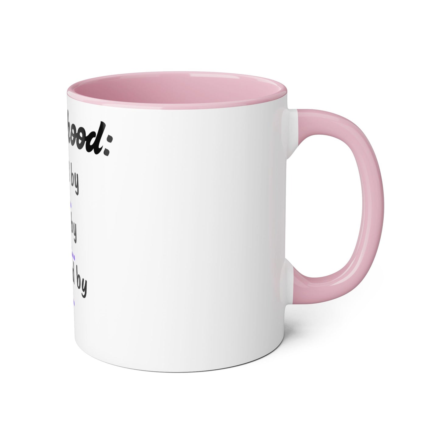 Inspirational Motherhood Mug - Powered by Love, Fueled by Coffee, Sustained by Win - 11oz Accent Mug