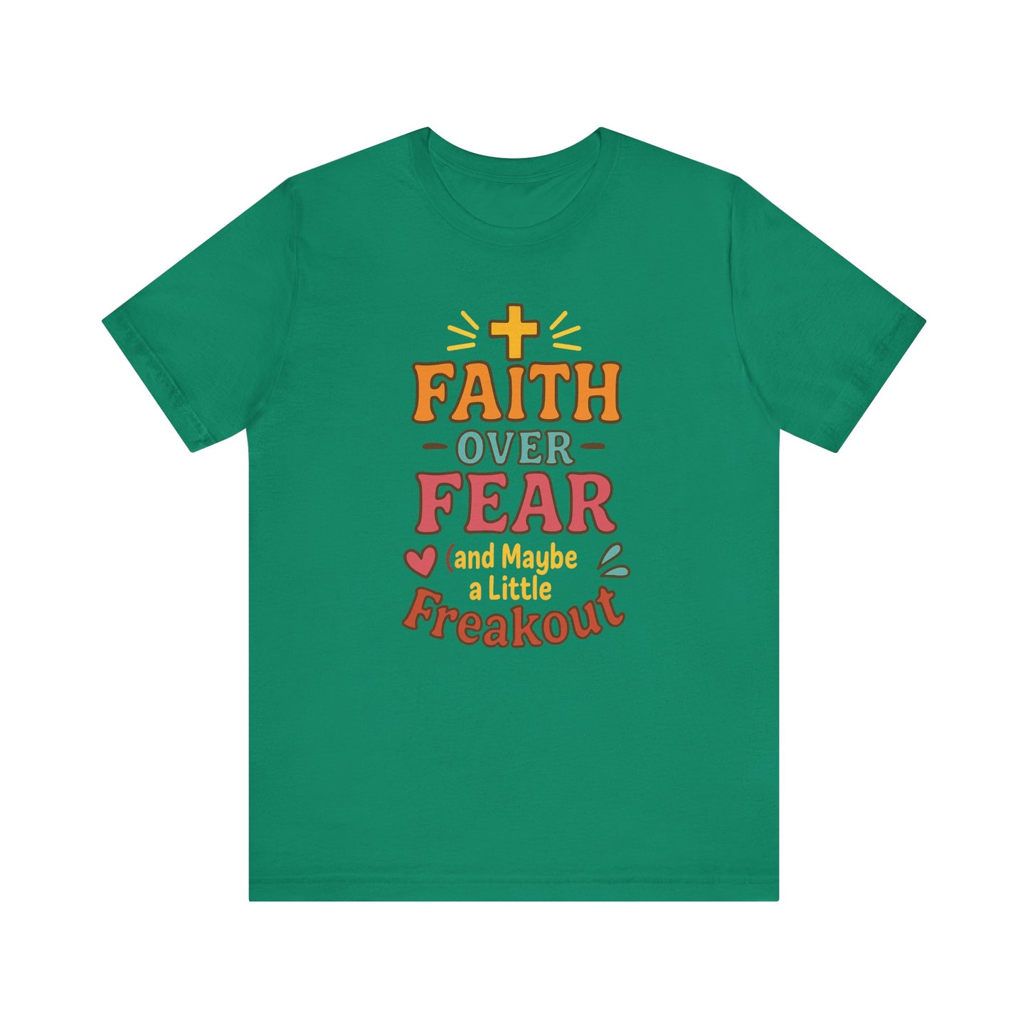 Faith Over Fear Inspirational T-Shirt, Christian tee, Motivational Shirt, Gift for Believers, Spiritual Apparel