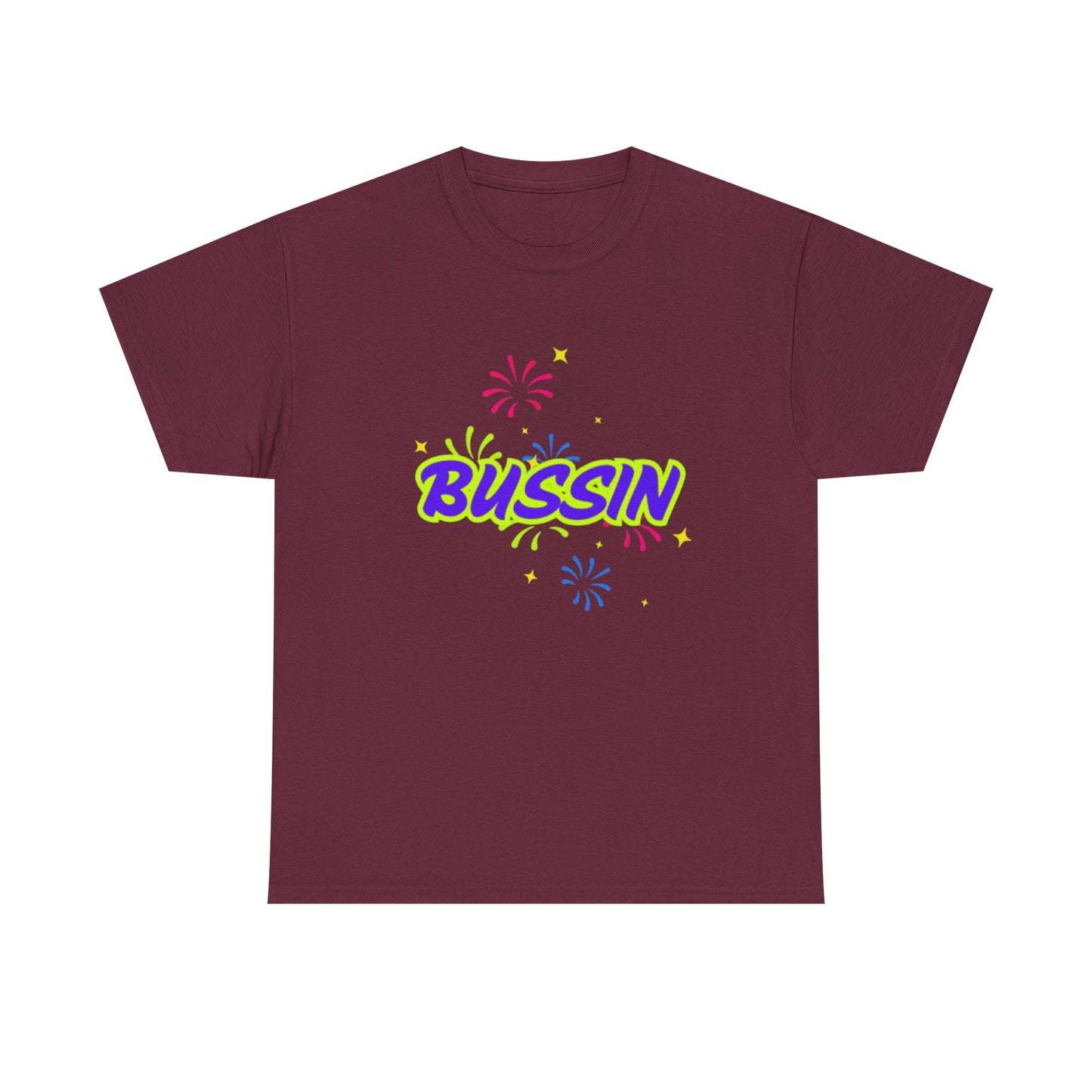 Bussin' Unisex Heavy Cotton Tee - Fun Graphic Shirt for Casual Wear
