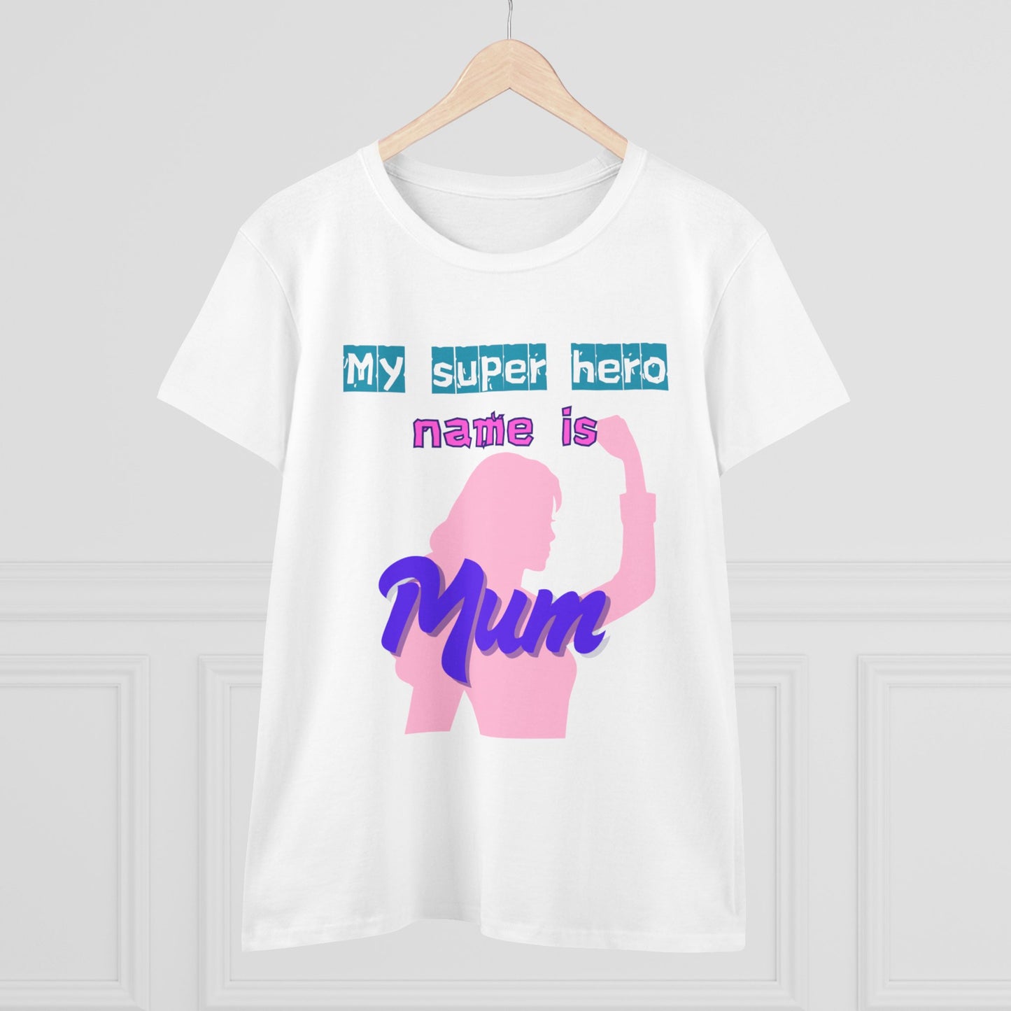 Super Mom Women's Midweight Cotton Tee - Fun Mother's Day Gift