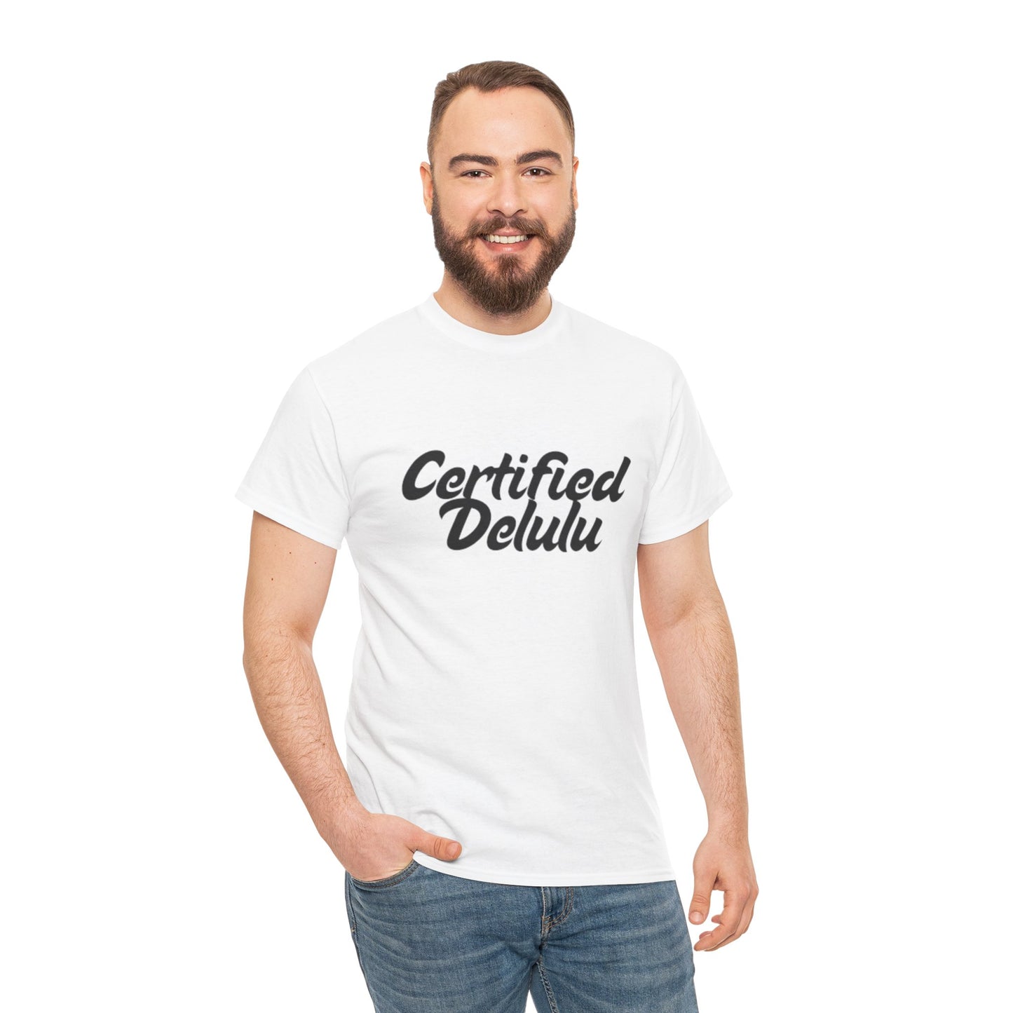 Certified Delulu Unisex Heavy Cotton Tee - Casual Shirt for Trendsetters