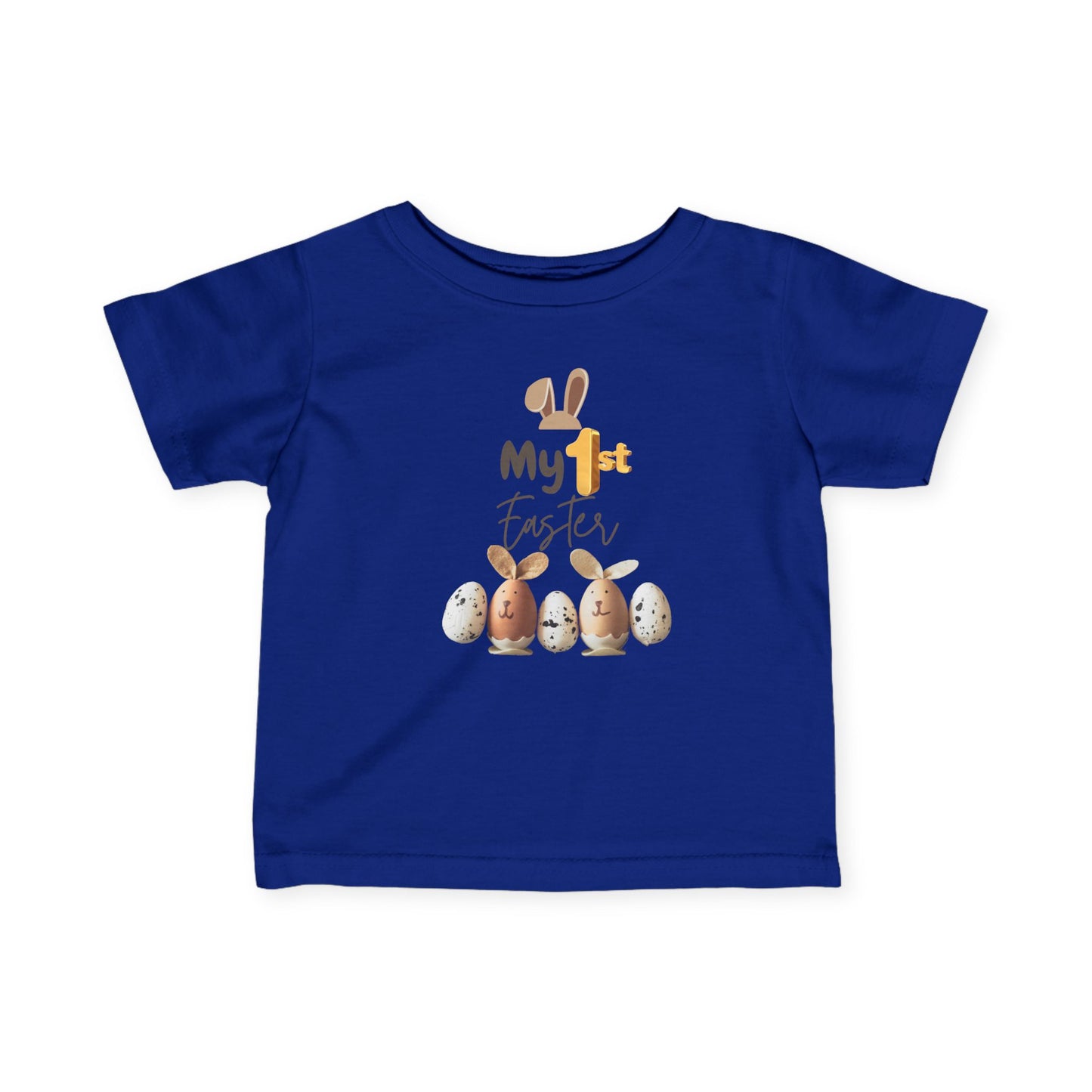 My 1st Easter Infant Fine Jersey Tee - Cute Bunny & Egg Design