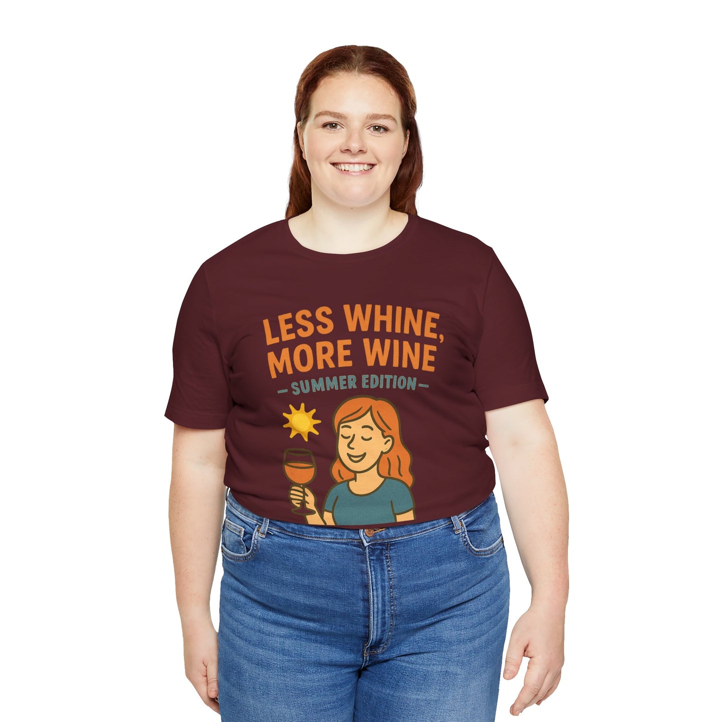 Less Whine, More Wine Tee | Fun Unisex Summer Shirt, Vintage Wine Lover Gift, Relaxed Fit Graphic Tee, Casual Wear, Party Outfit