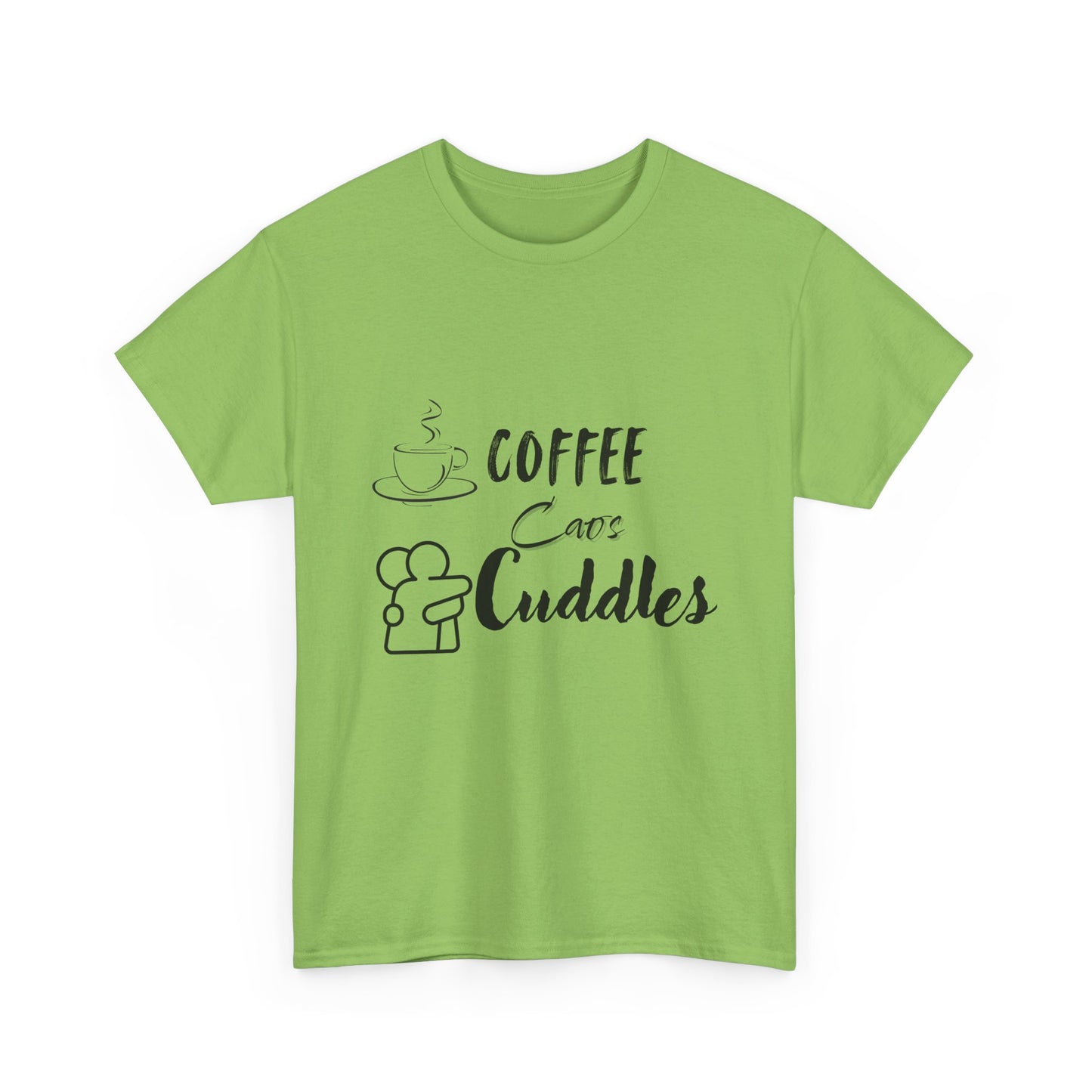 Cozy Coffee Cuddles Unisex Heavy Cotton Tee- Women