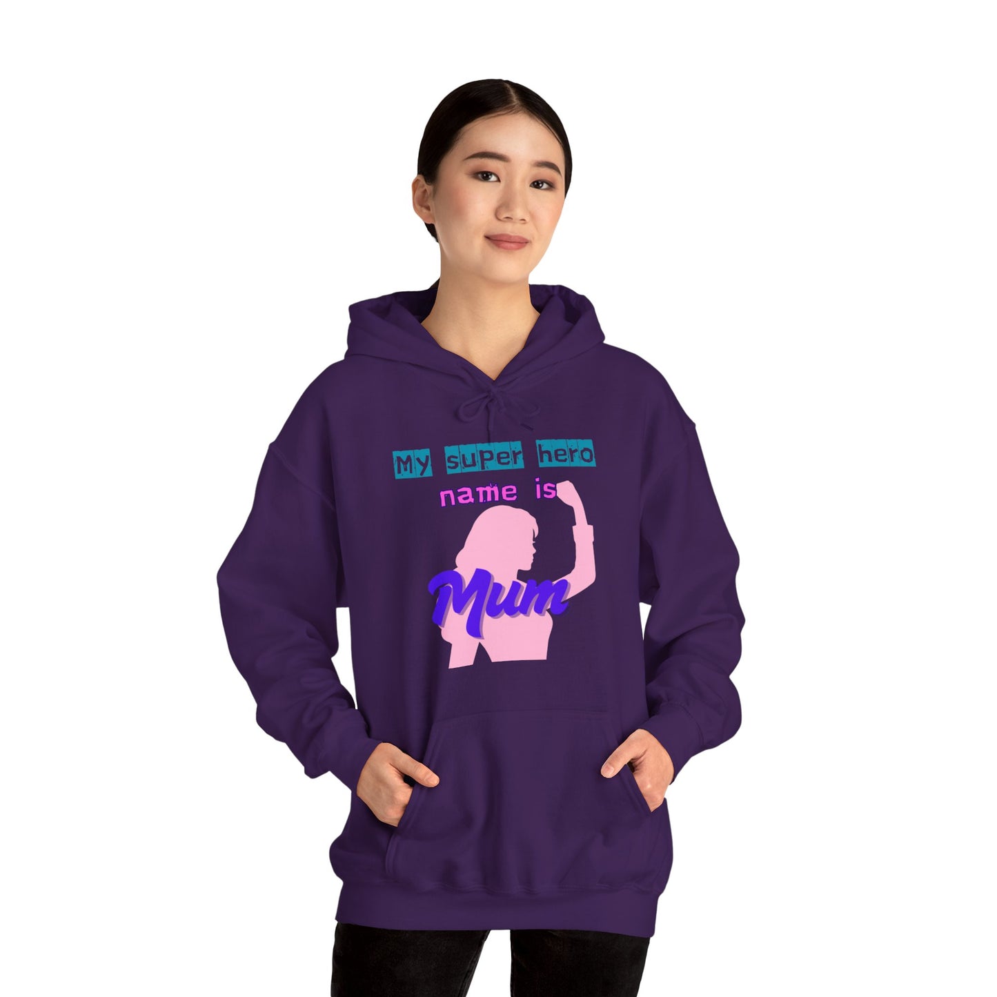 My Superhero is Mum Hoodie -Print on Front and Back