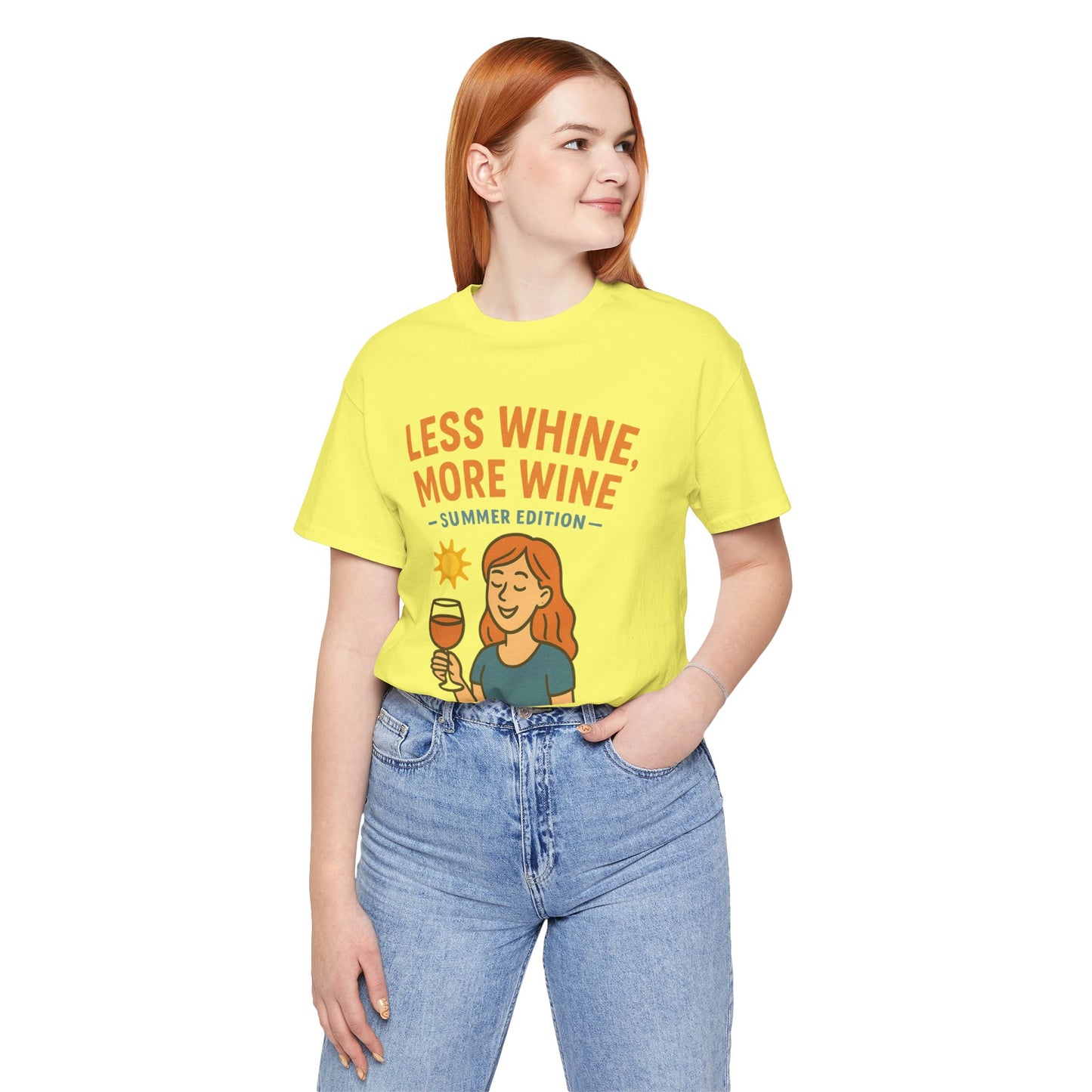 Less Whine, More Wine Tee | Fun Unisex Summer Shirt, Vintage Wine Lover Gift, Relaxed Fit Graphic Tee, Casual Wear, Party Outfit