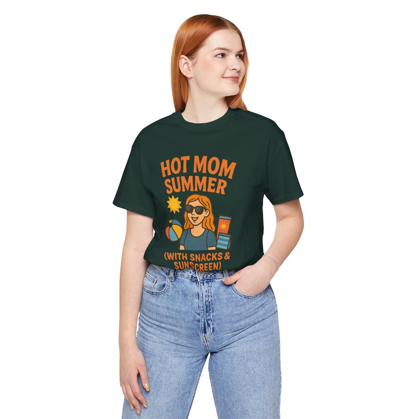 Hot Mom Summer Tee, Perfect for Summer Vacations, Mothers Day Gift, Family Outings, Beach Parties, Fun Summer Style