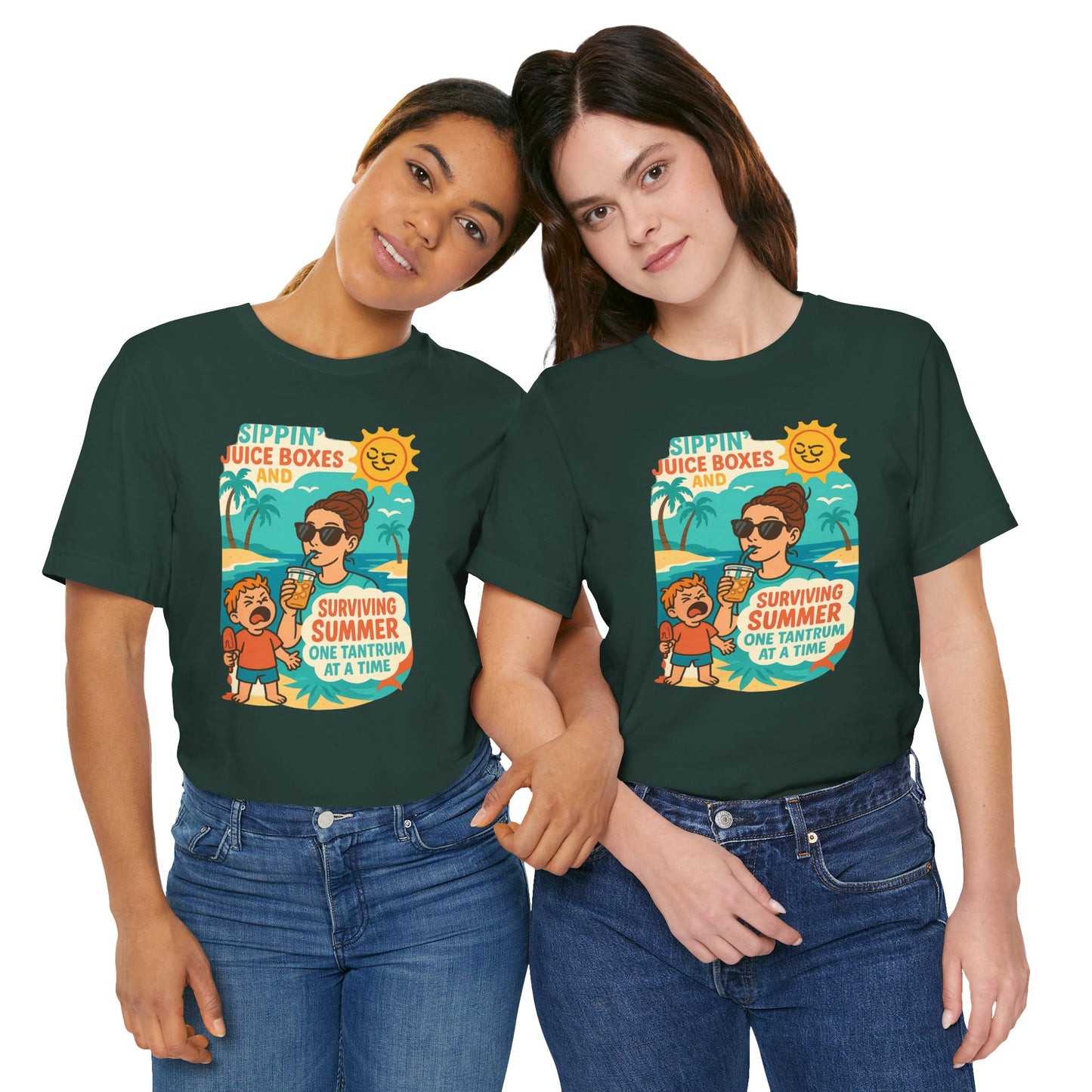 Summer Survival Tee: Fun Family Vibe, Perfect for Mommies, Beach Days, and Playdates, Gifts for Moms, Summer Apparel