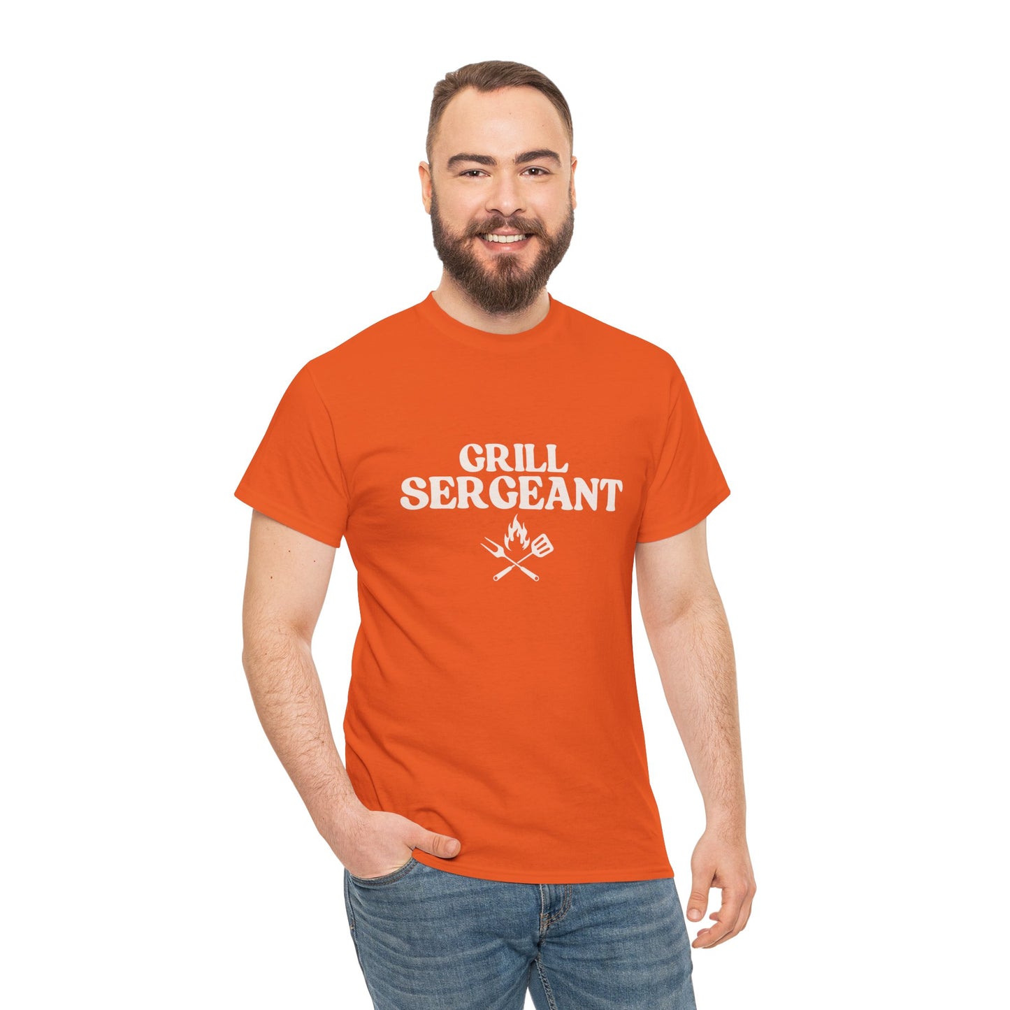 Unisex Cotton Tee - Grill Sergeant, Funny BBQ Shirt, Father's Day Gift, Cookout Apparel, Summer Party Wear, Casual T-Shirt