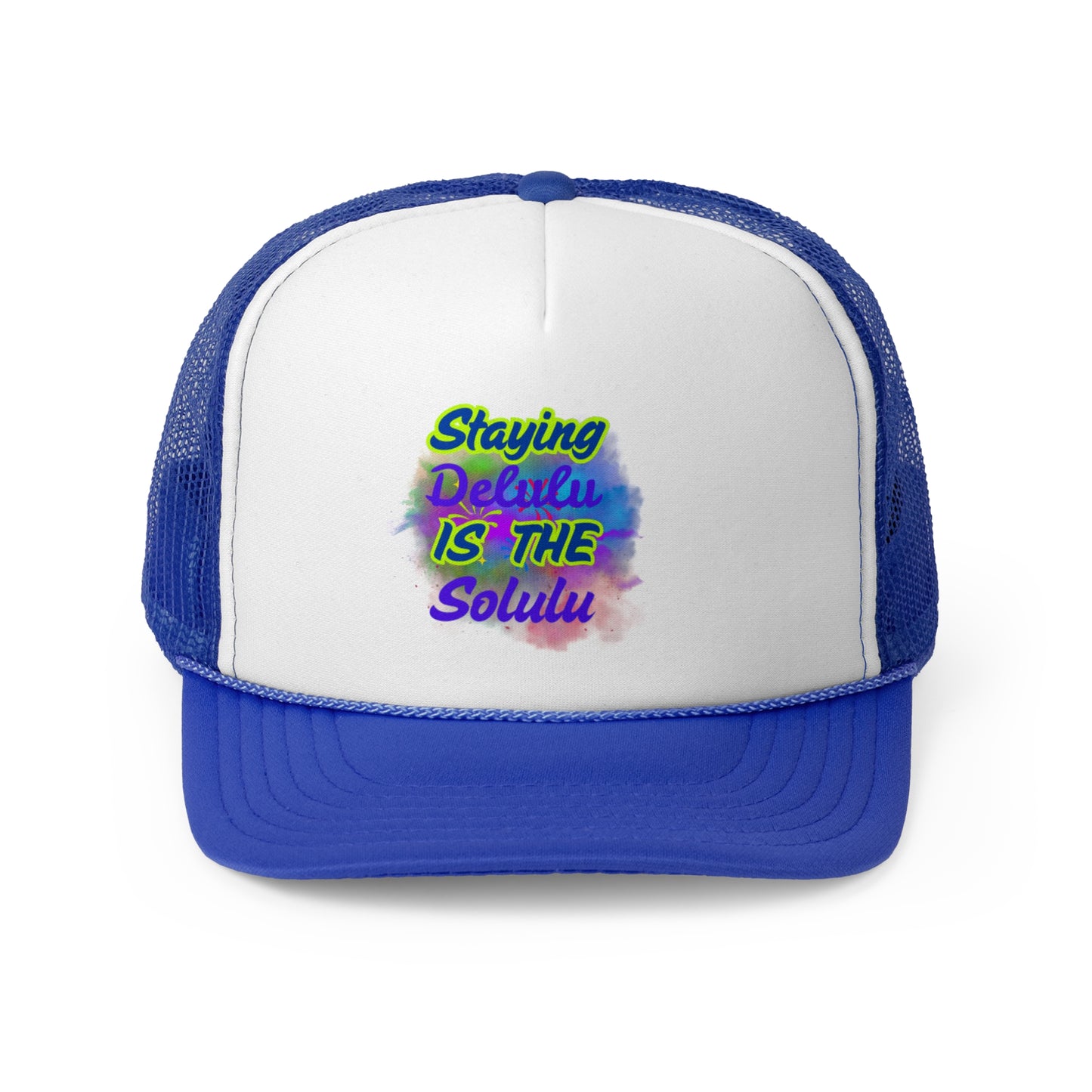 Colorful Staying Delulu Trucker Cap - Fun, Trendy Headwear for Everyday Adventures