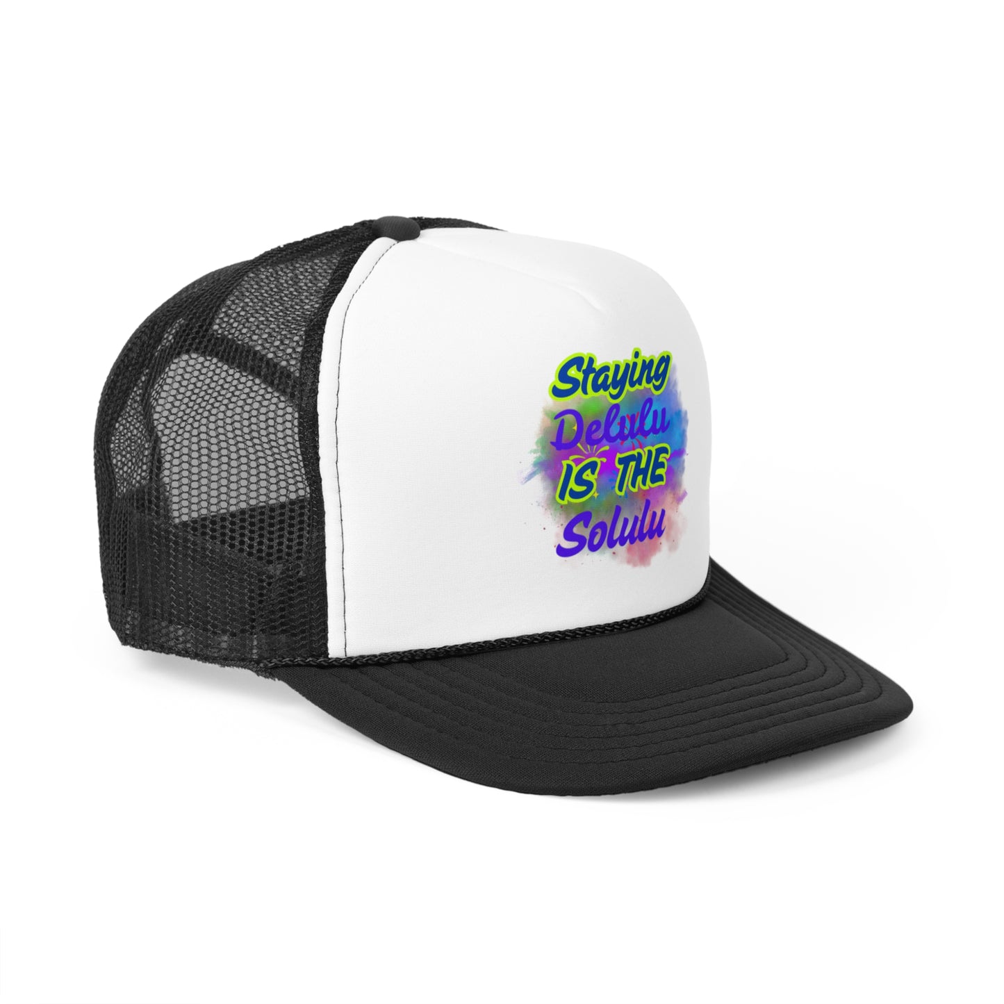 Colorful Staying Delulu Trucker Cap - Fun, Trendy Headwear for Everyday Adventures