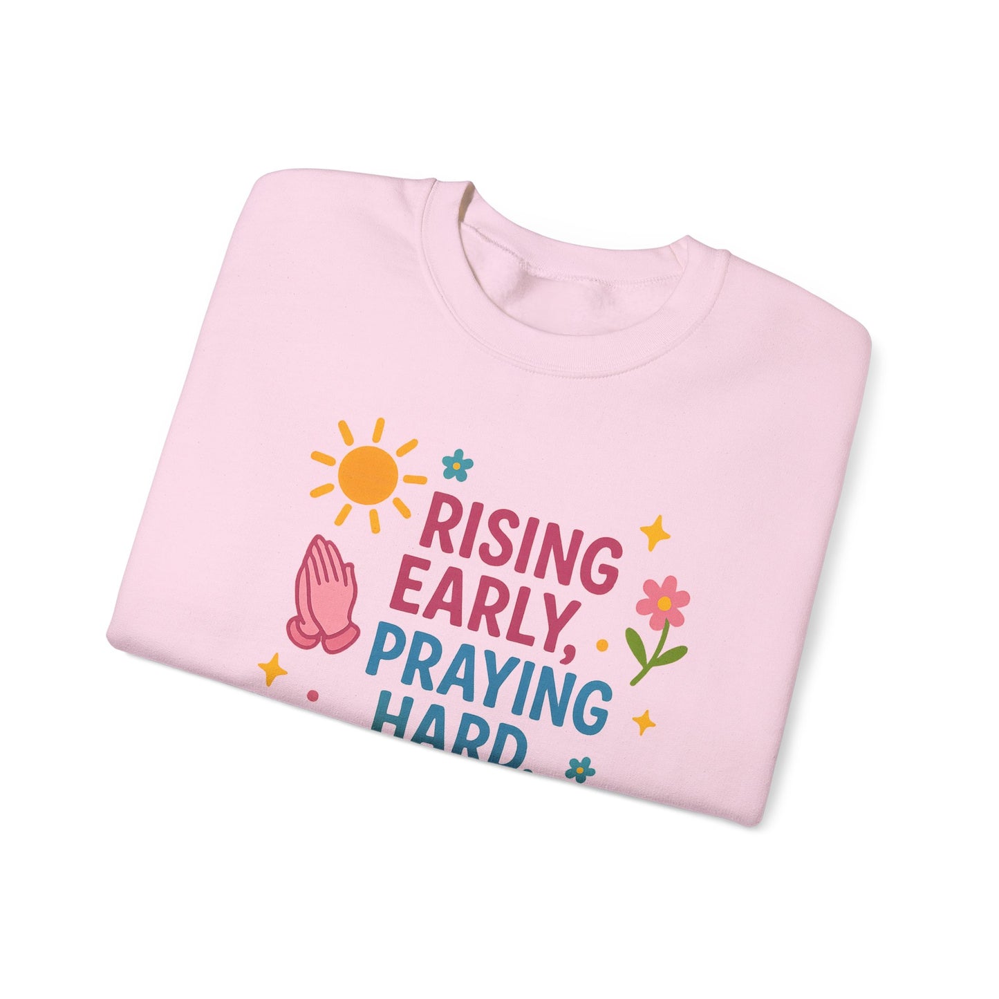 Risen & Slayin' Sweatshirt - Cozy Spiritual Gift for Her, Motivational Crewneck, Daily Inspiration Apparel, Church Outfit, Cute Casual Wear