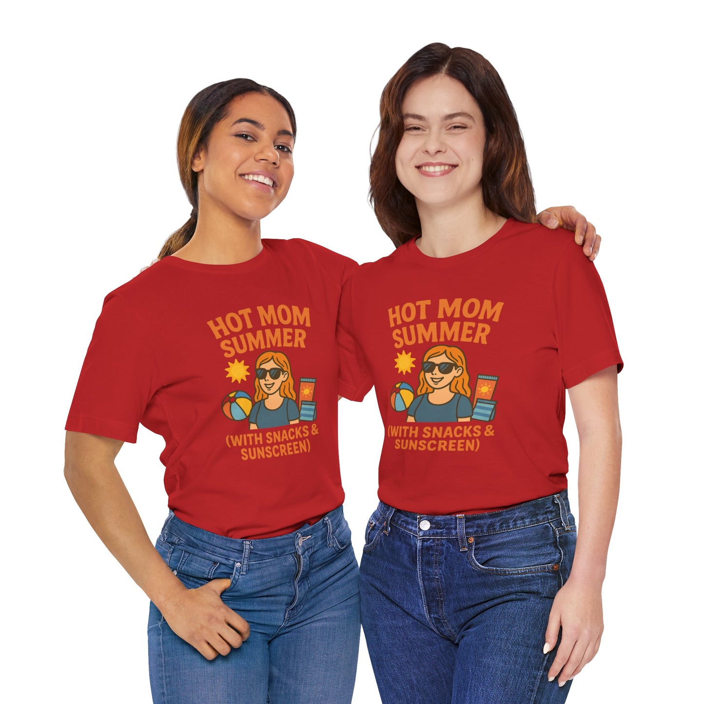 Hot Mom Summer Tee, Perfect for Summer Vacations, Mothers Day Gift, Family Outings, Beach Parties, Fun Summer Style