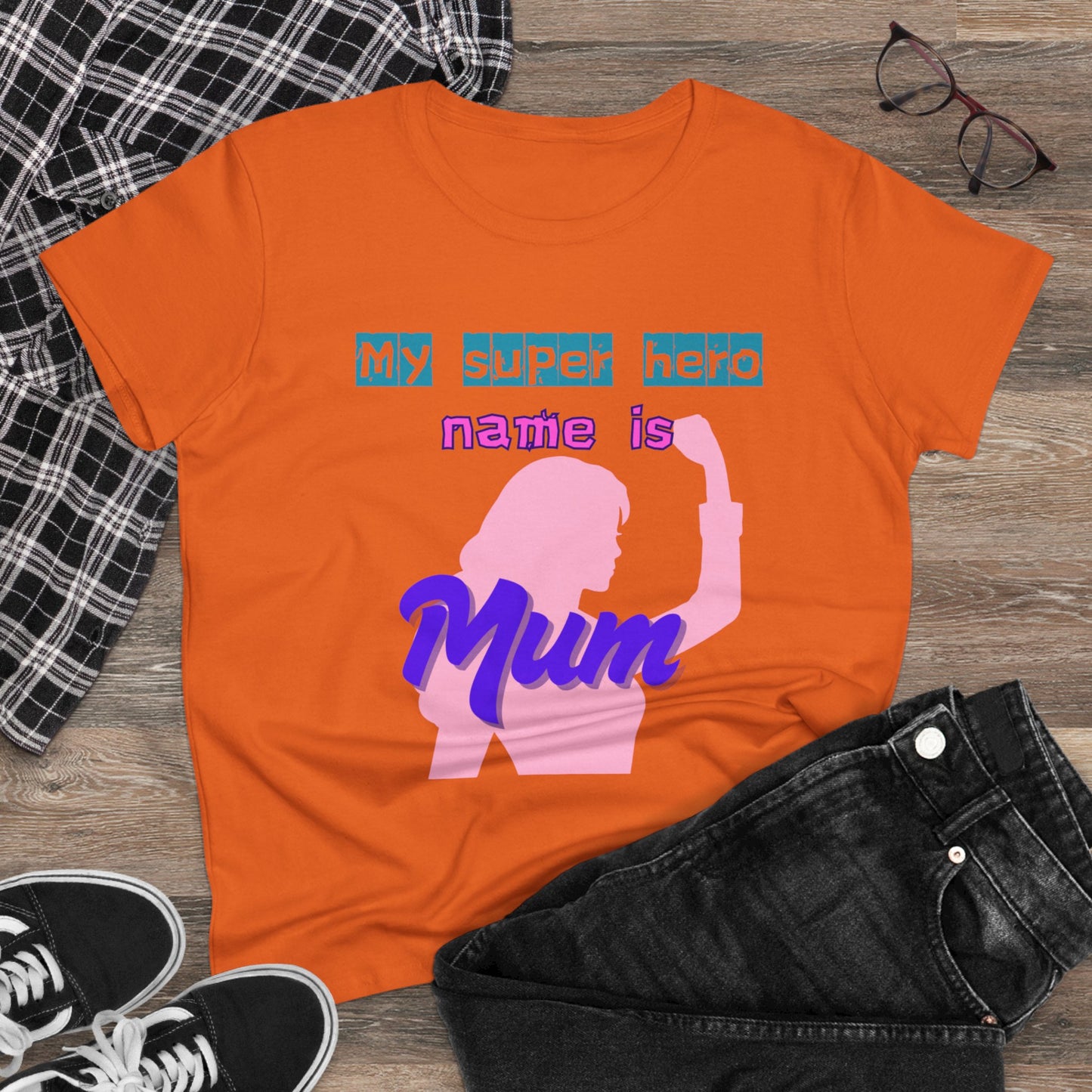 Super Mom Women's Midweight Cotton Tee - Fun Mother's Day Gift