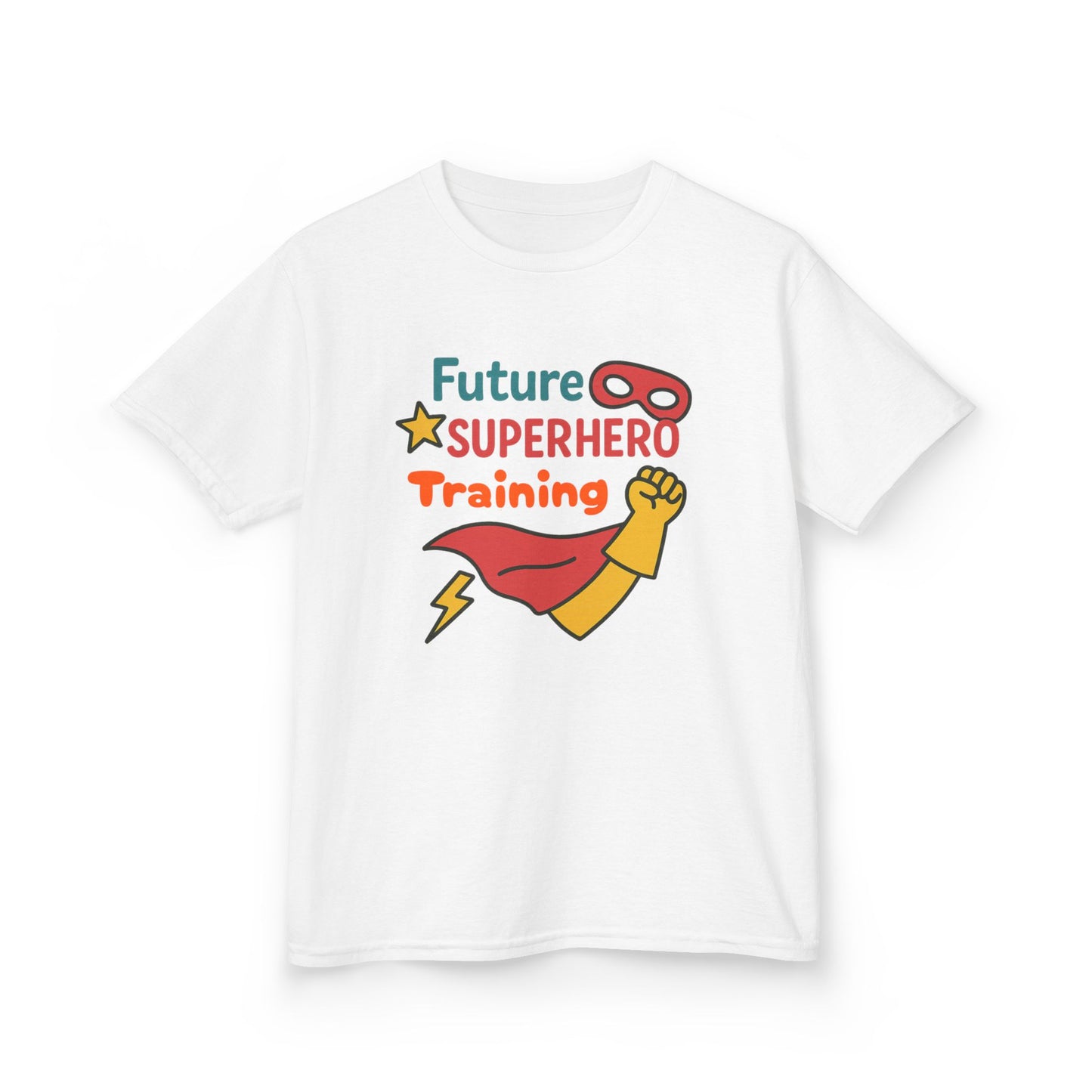 Future Superhero Kids Tee, Youth Graphic T-Shirt, Training Shirt for Kids, Fun Birthday Gift, Playful Party Outfit
